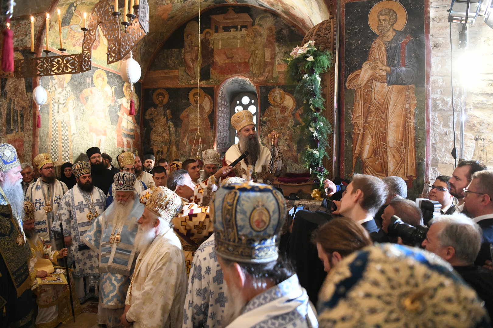 Peć 14.10.2022. Ustoličenje patrijarha Porfirija, Pećka patrijaršija Foto: Vesna Lalić/Nova.rs