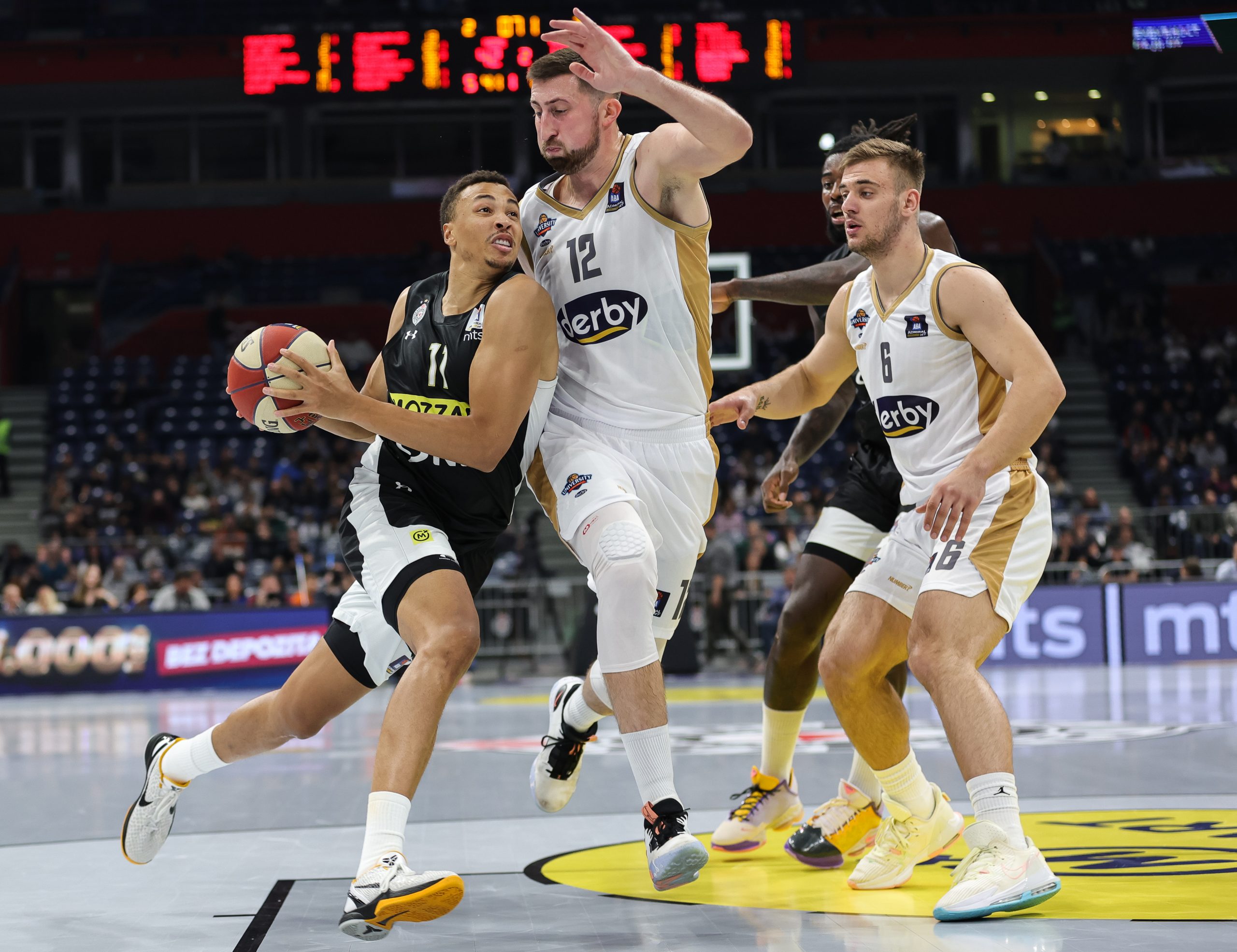 KK Partizan v SC Derby during the Aba League Season 2022-2023 match at Stark Arena on October 16, 2022 in Belgrade, Serbia. (Photo by Srdjan Stevanovic/Starsport.rs ©)
