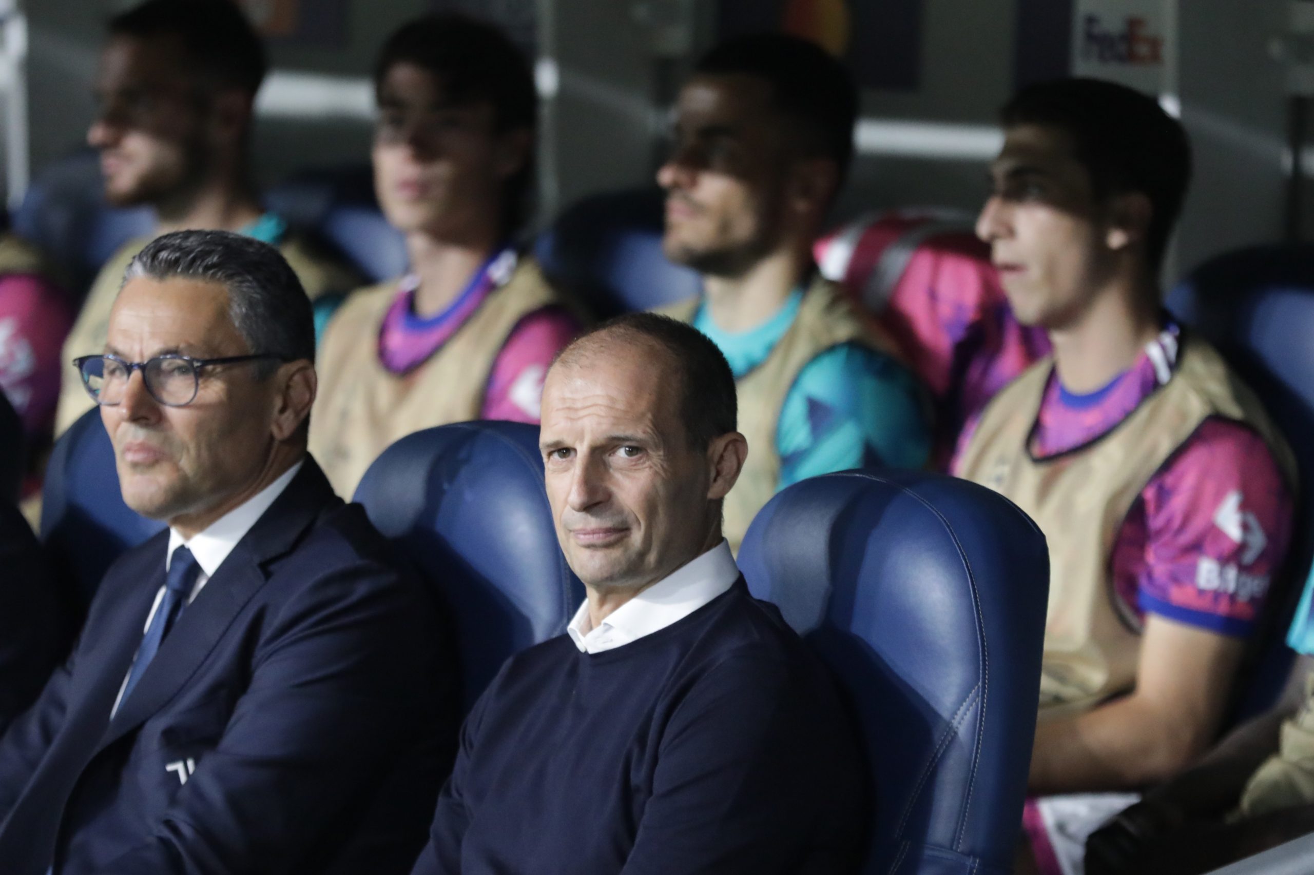 epa10236532 Juventus head coach Mmassimiliano Allegri during the UEFA Champions League group H soccer match between Maccabi Haifa and Juventus FC in Haifa, Israel, 11 October 2022.  EPA-EFE/ABIR SULTAN