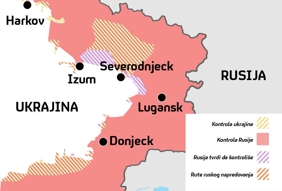 Ukrajina, Rusija, grafika, mapa Grafika: Slađana Đermanović/Nova.rs