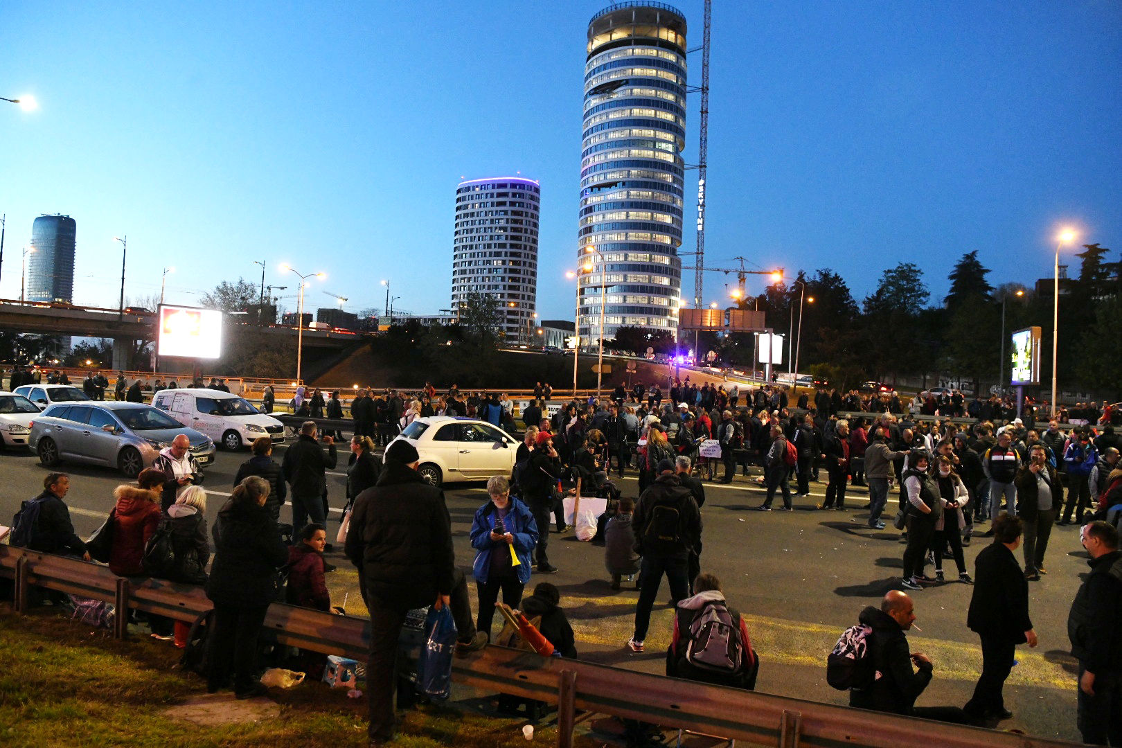Beograd, 13.04. 2022. Pijačni prodavci protest autoput blokiran gazela Foto: Vesna Lalić/Nova.rs