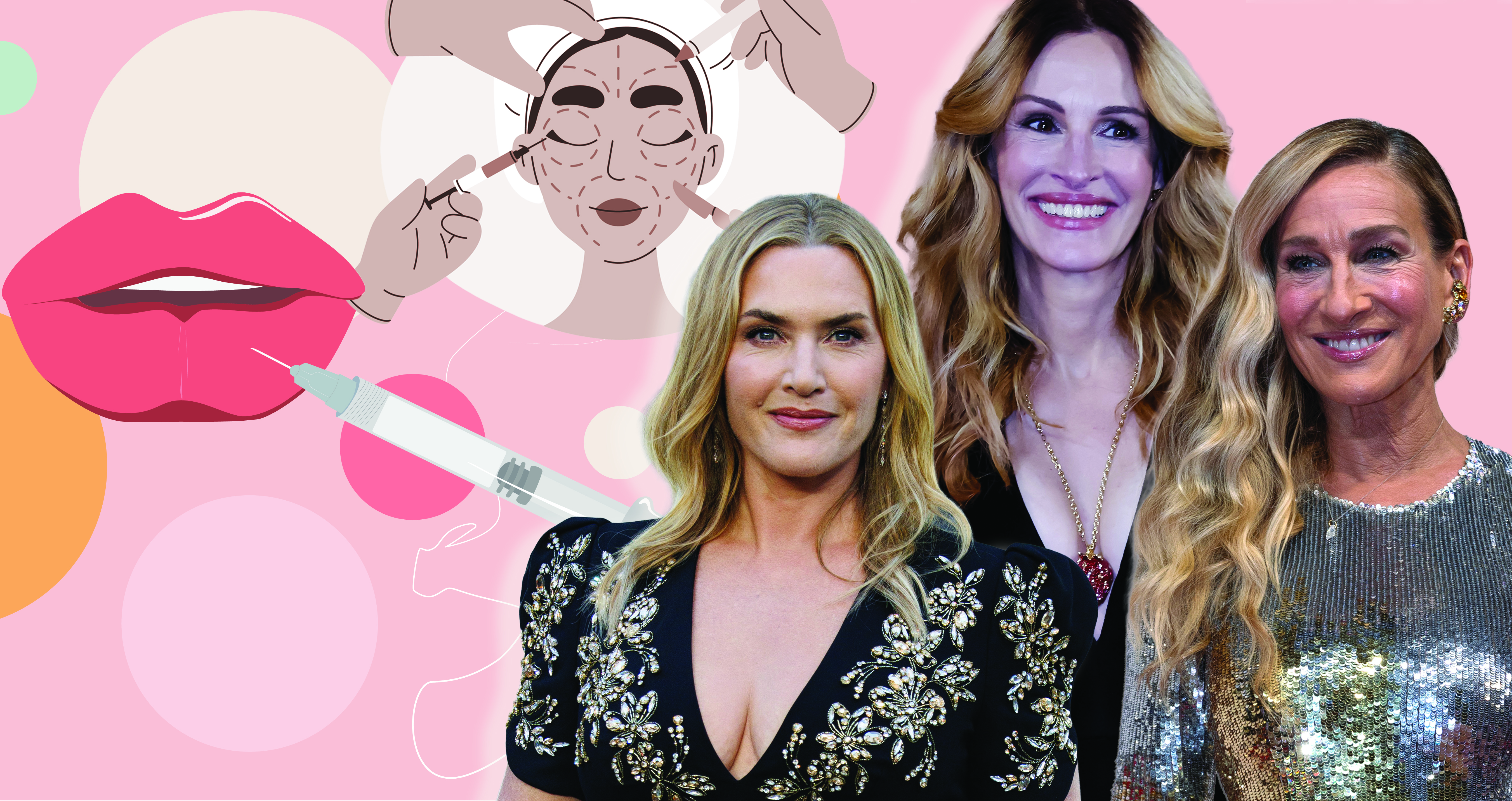 Džulija Roberts, Sara Džesika Parker i Kejt Vinslet
Tema je poznate žene koje su odbile plastične operacije