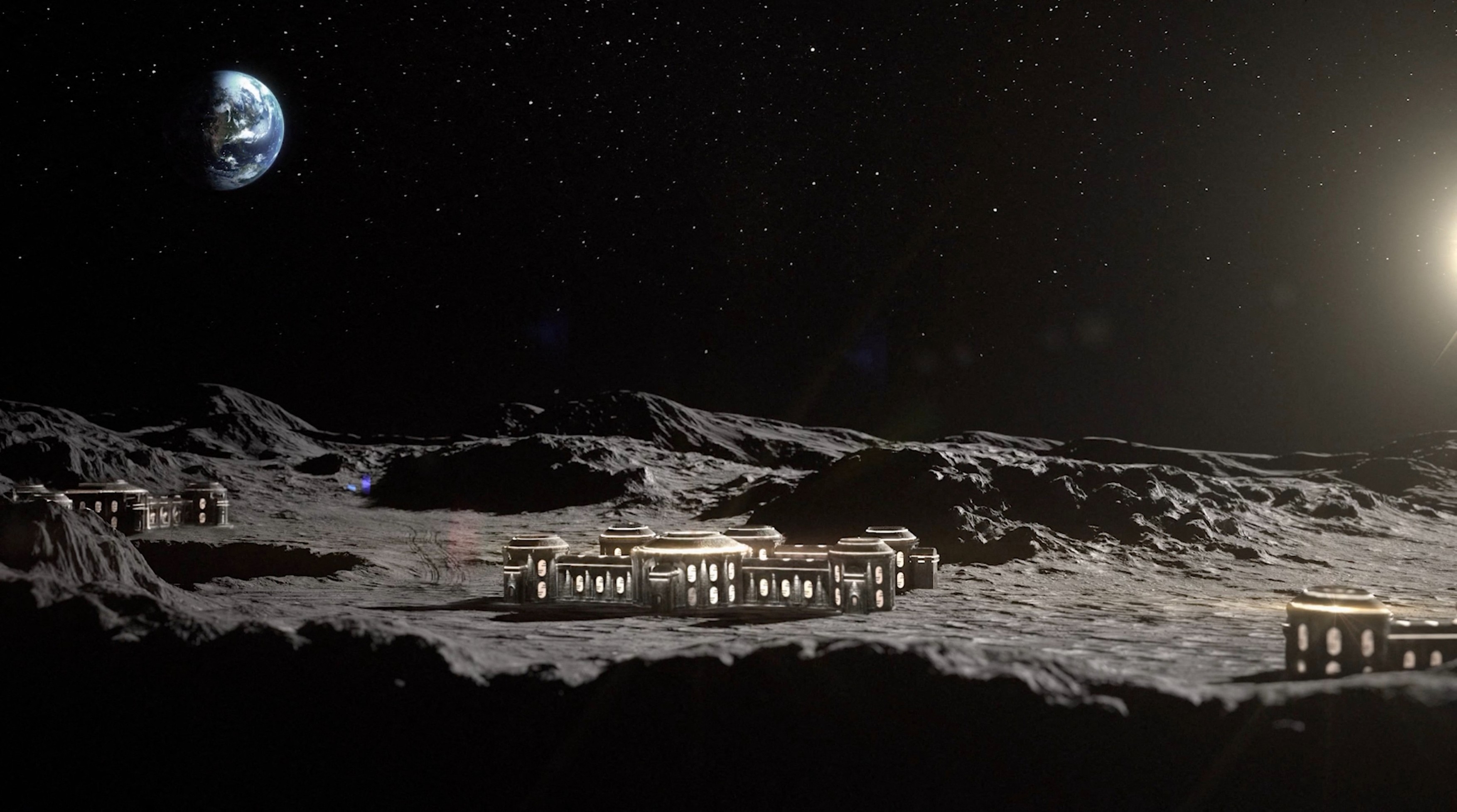 Concept d'hôtel lunaire