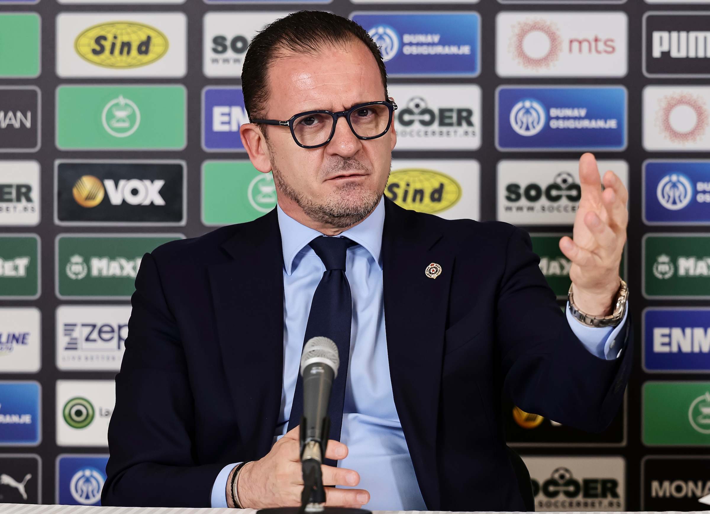 Predrag Mijatovic of FK Partizan during the Izborna Skupstina, Electoral Assembly of FK Partizan at stadium FK Teleoptik on June 02, 2025 in Belgrade, Serbia. (Photo by Srdjan Stevanovic/Starsport.rs ©)