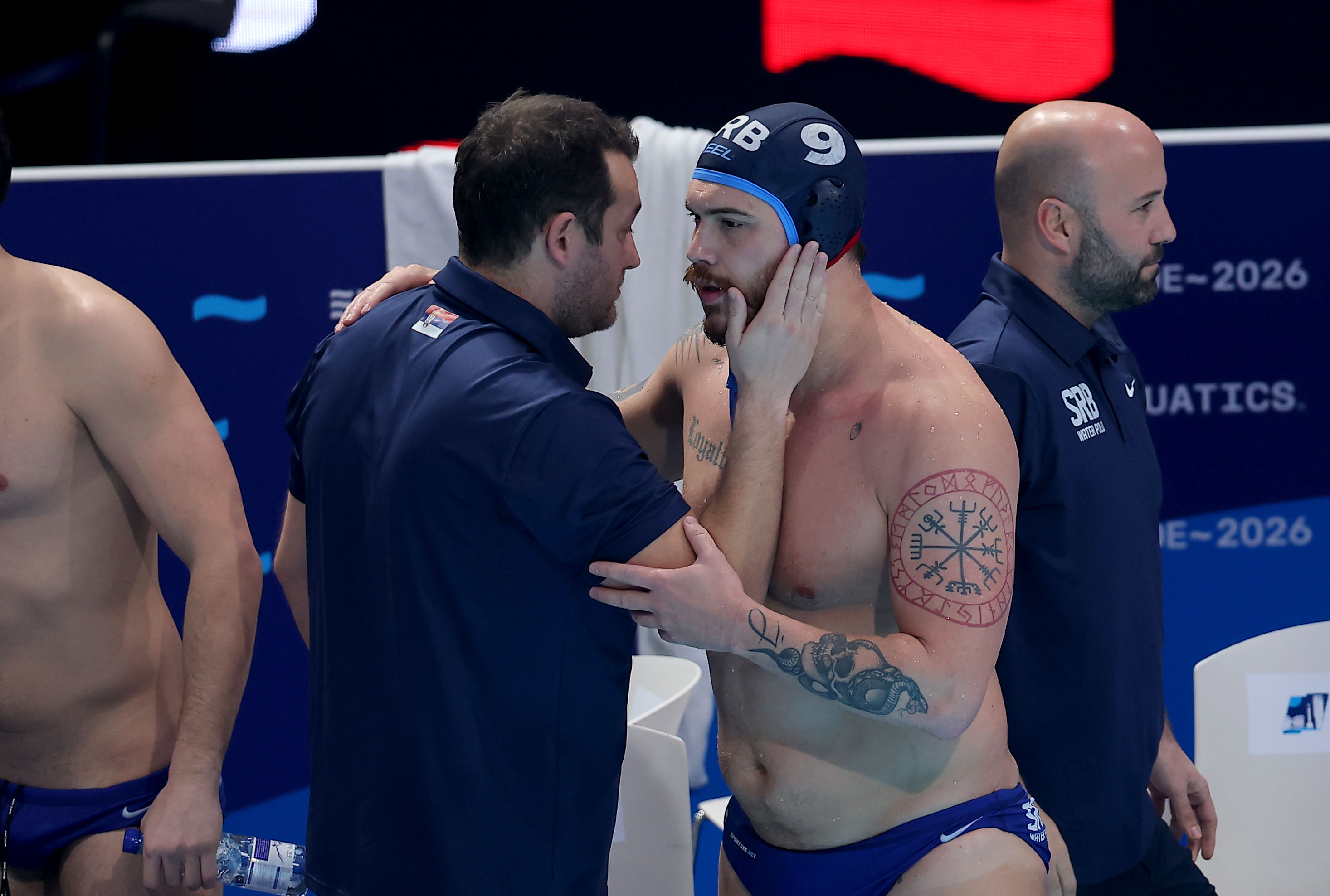 Belgrade, Serbia. 18th Jan, 2026.  during group stage II group E European Championship water polo match between Hungary and Serbia on January 18. 2026. in Belgrade, Serbia.
(photo by Pedja Milosavljevic/STARSPORT ©)