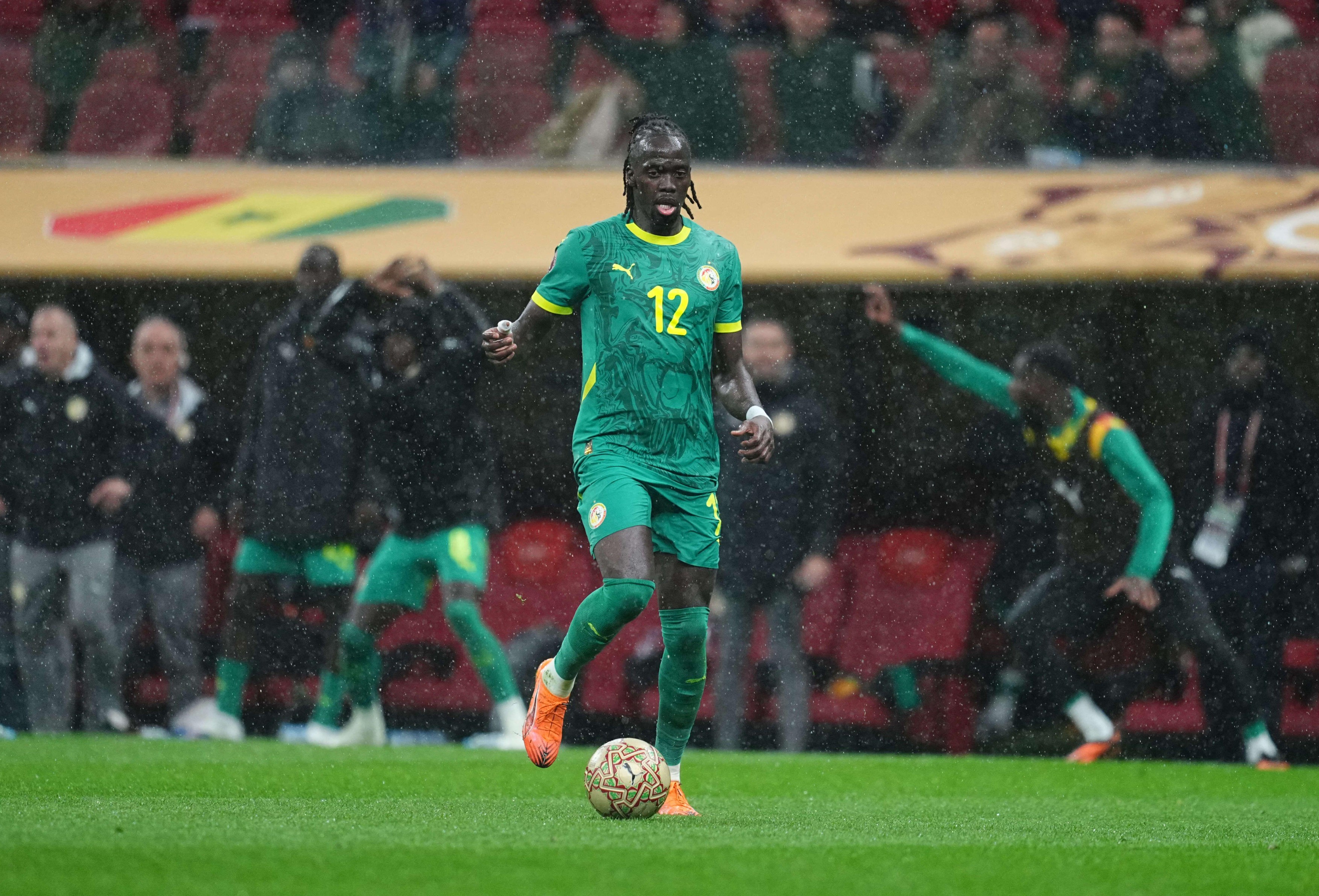 January 18 2026: Pape Cherif Ndiaye of Senegal controls the ball during a 2025 AFCON Africa Cup of Nations Final game, Morocco vs Senegal, at Prince Moulay Abdellah Stadium, Rabat, Marocco. Ulrik Pedersen/CSM