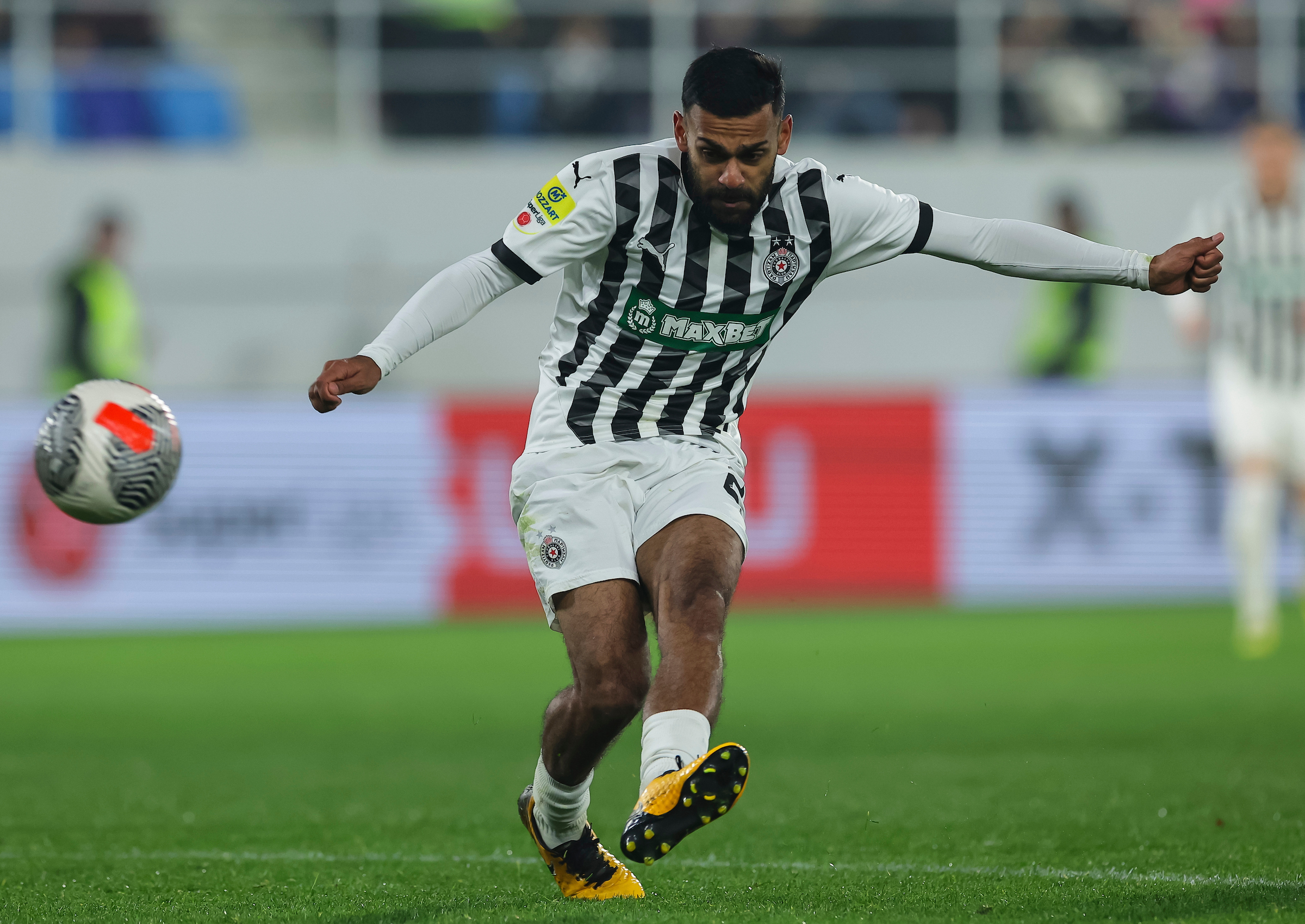 Ghayas Zahid during the Mozzart Super Liga Season 2024/2025 match between TSC Backa Topola and Partizan at stadium TSC Arena on November 03, 2024 in Belgrade, Serbia. (Photo by Srdjan Stevanovic/Starsport.rs ©)