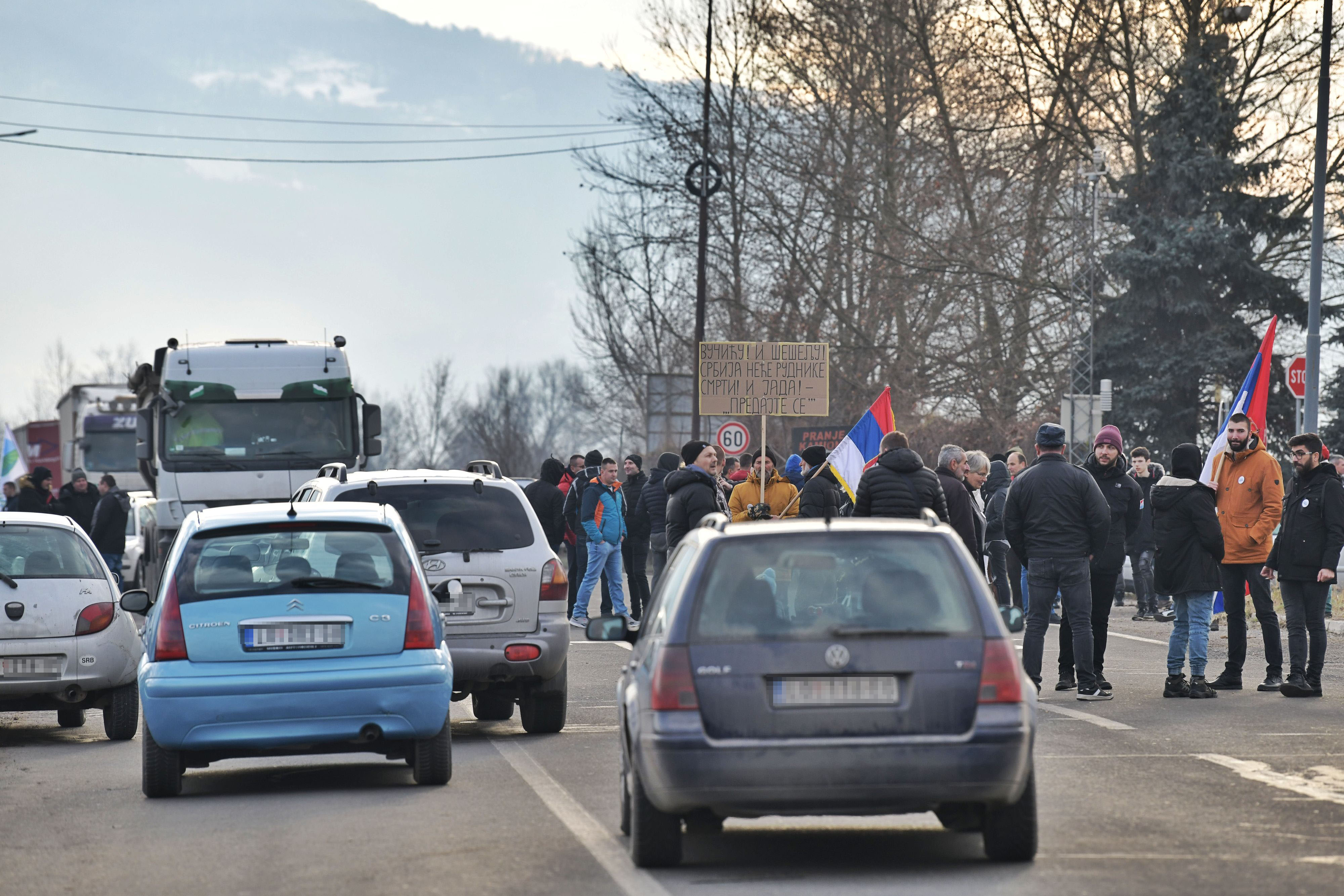 Loznica 15.01.2022. Blokada graničnog prelaza sa Bosnom. Granica, prelza, granični prelaz, Bosna. Ekološki ustanak, protest, okupljanje, kraj Foto: Goran Srdanov/Nova.rs