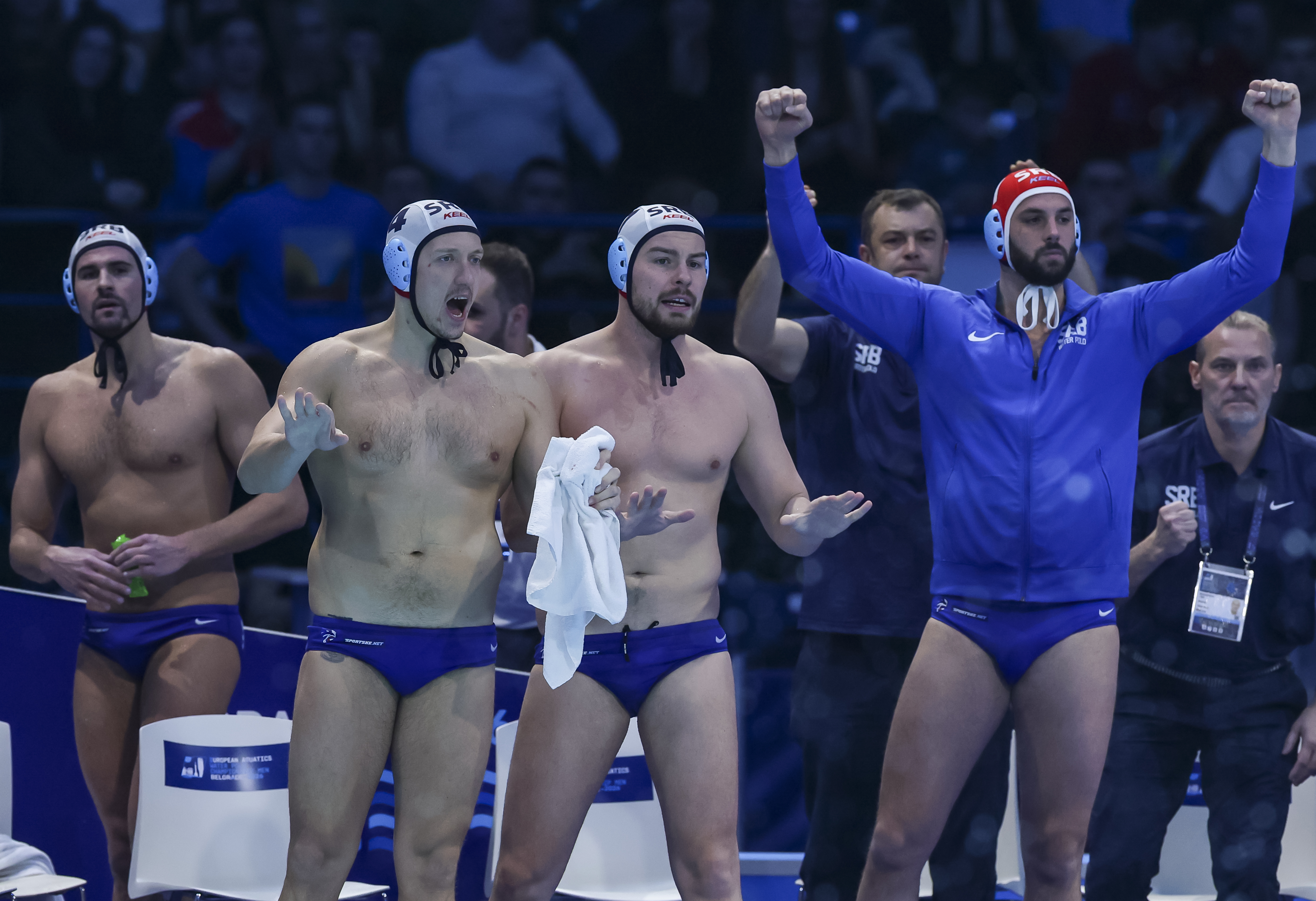 during the European Water Polo Championships 2026 Final match between Serbia and Hungary at Belgrade Arena on January 25, 2026 in Belgrade, Serbia. (Photo by Srdjan Stevanovic/Starsport.rs ©