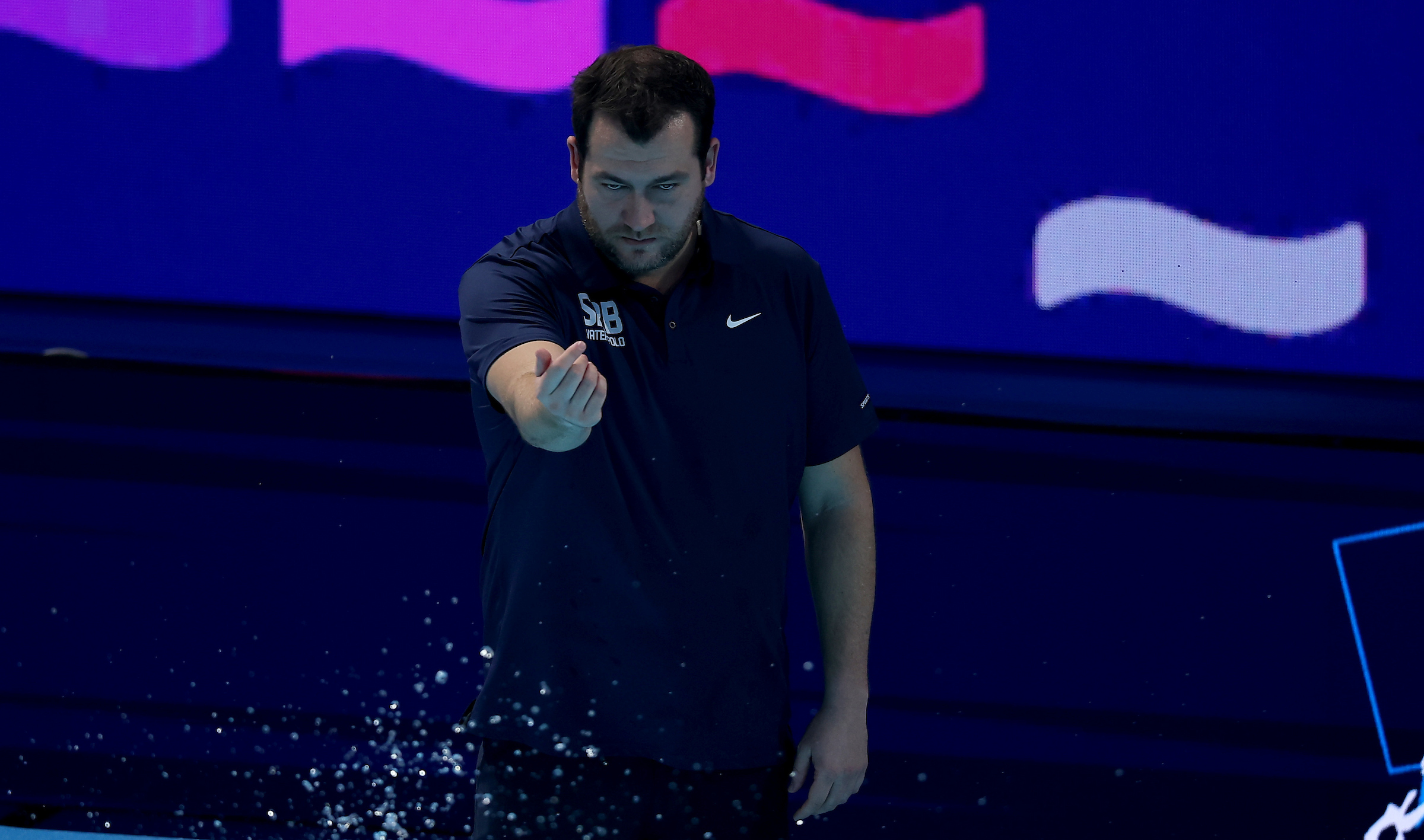 Belgrade, Serbia. 25th Jan, 2026. Serbia's head coach Uros Stevanovic during the gold medal match between Serbia and Hungary at the Men's European Water Polo Championships in Belgrade, Serbia, Jan. 25, 2026.
(photo by Pedja Milosavljevic/STARSPORT ©)