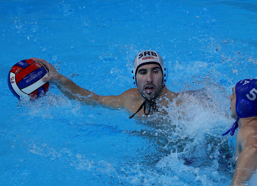Belgrade, Serbia. 23rd Jan, 2026. during the semi final match between Serbia and Italy at the Men's European Water Polo Championships in Belgrade, Serbia, Jan. 23, 2026.
(photo by Pedja Milosavljevic/STARSPORT ©)