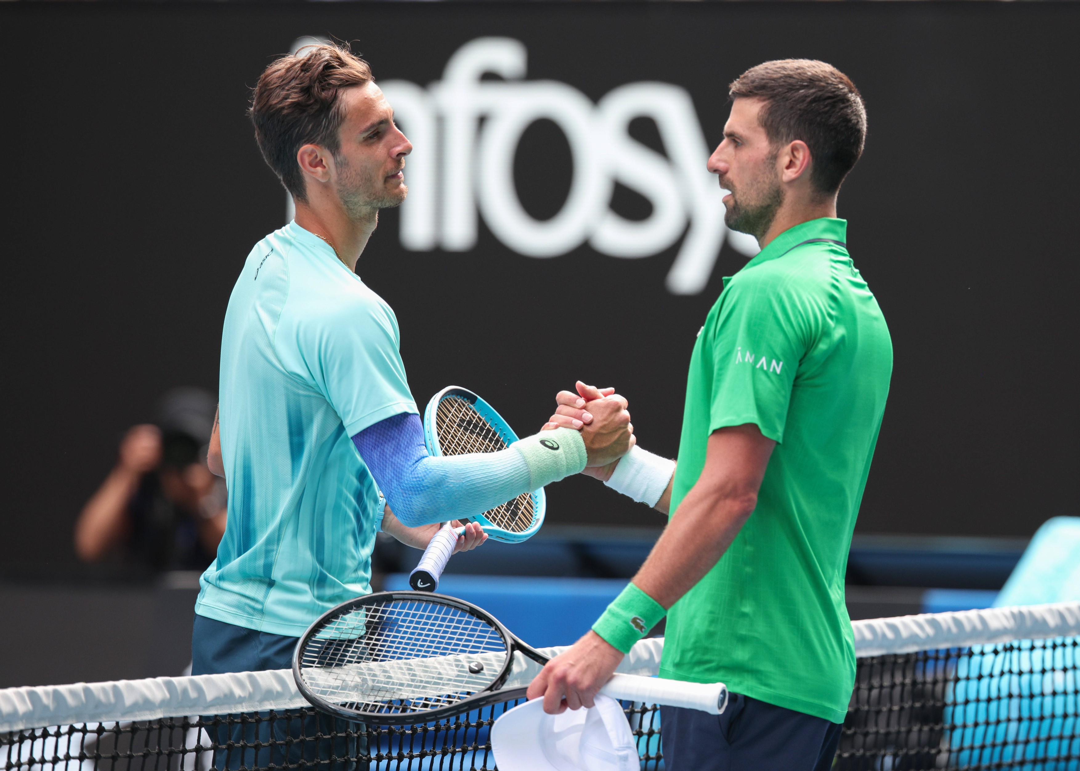 Lorenzo Musetti Novak Djokovic Australian Open 2026 Melbourne Park