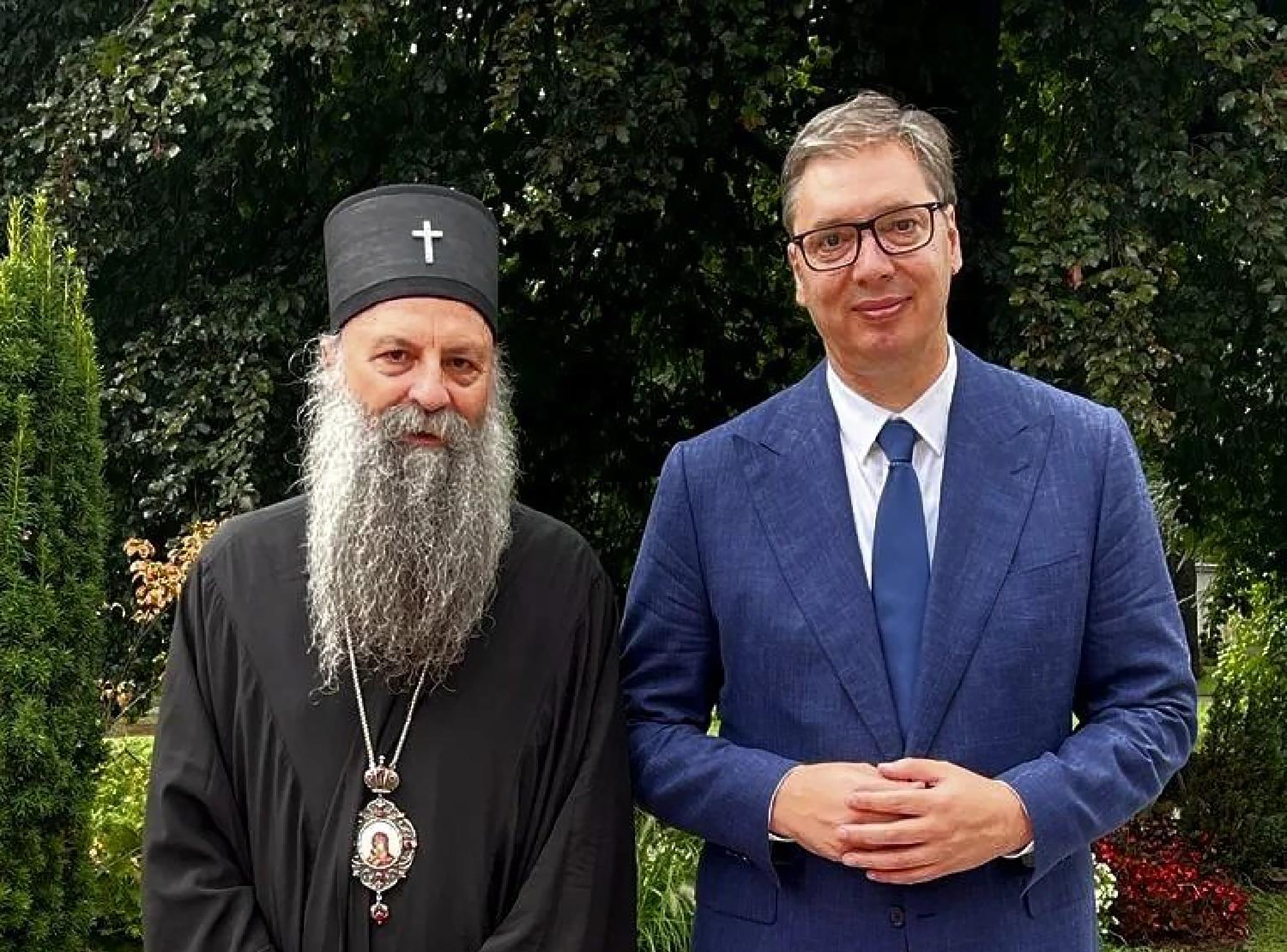 Patrijarh Porfirije i Aleksandar Vučić Foto FoNetInstagram predsednika Srbije.jpg
