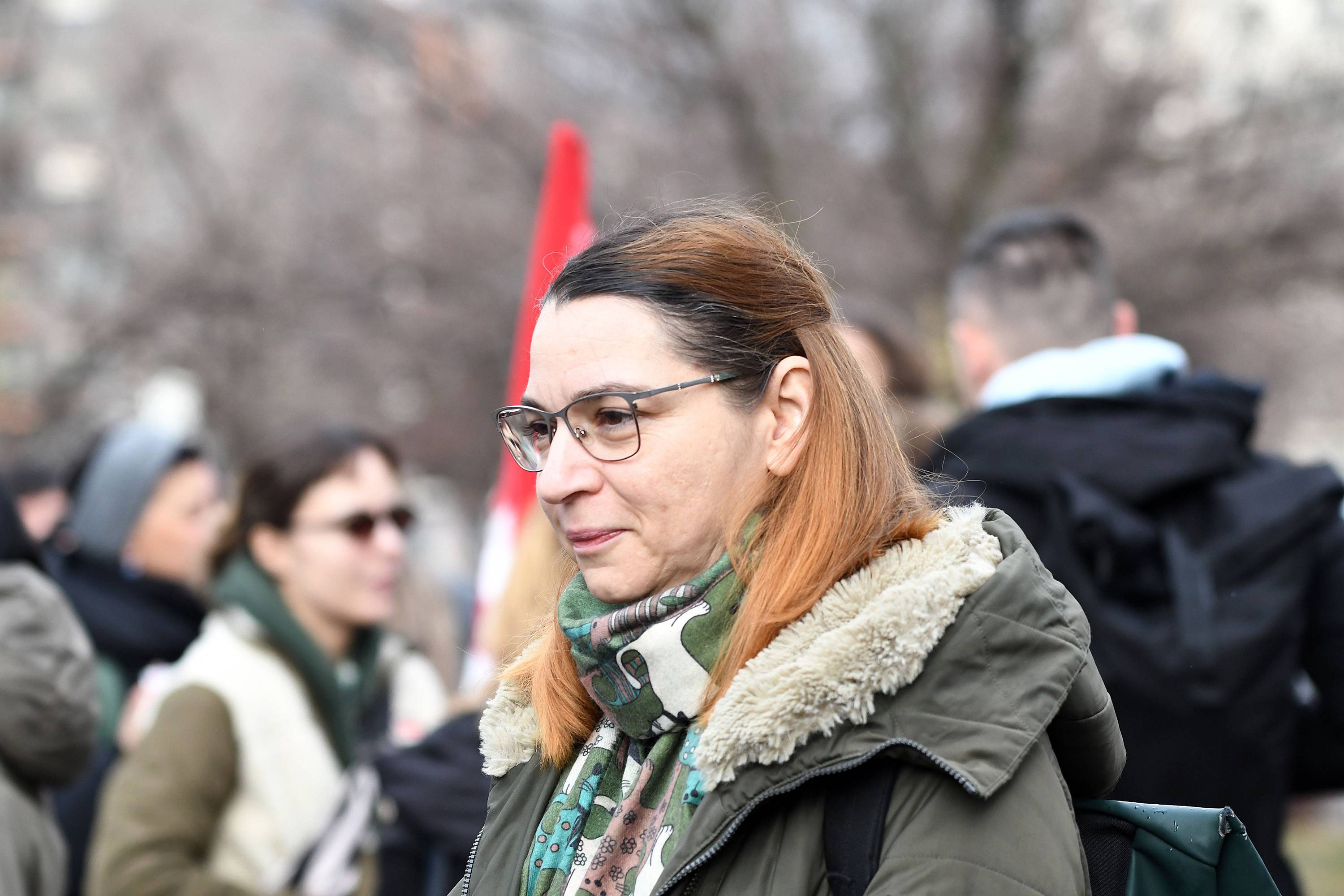 Jelena Kleut protest rektorat novi sad