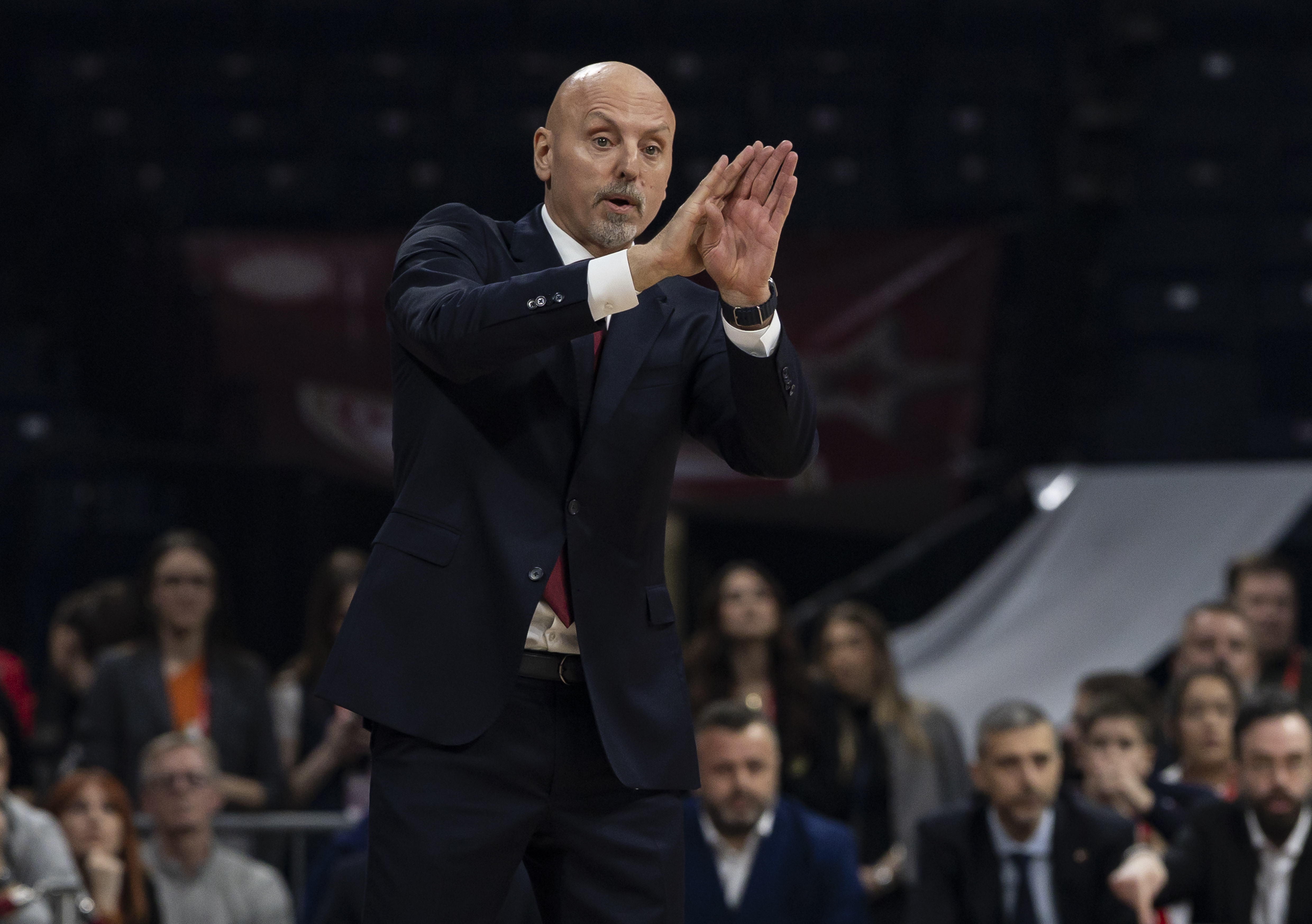 during 2025/2026 EuroLeague Round 16 match between Crvena Zvezda and Dubai at Belgrade Arena