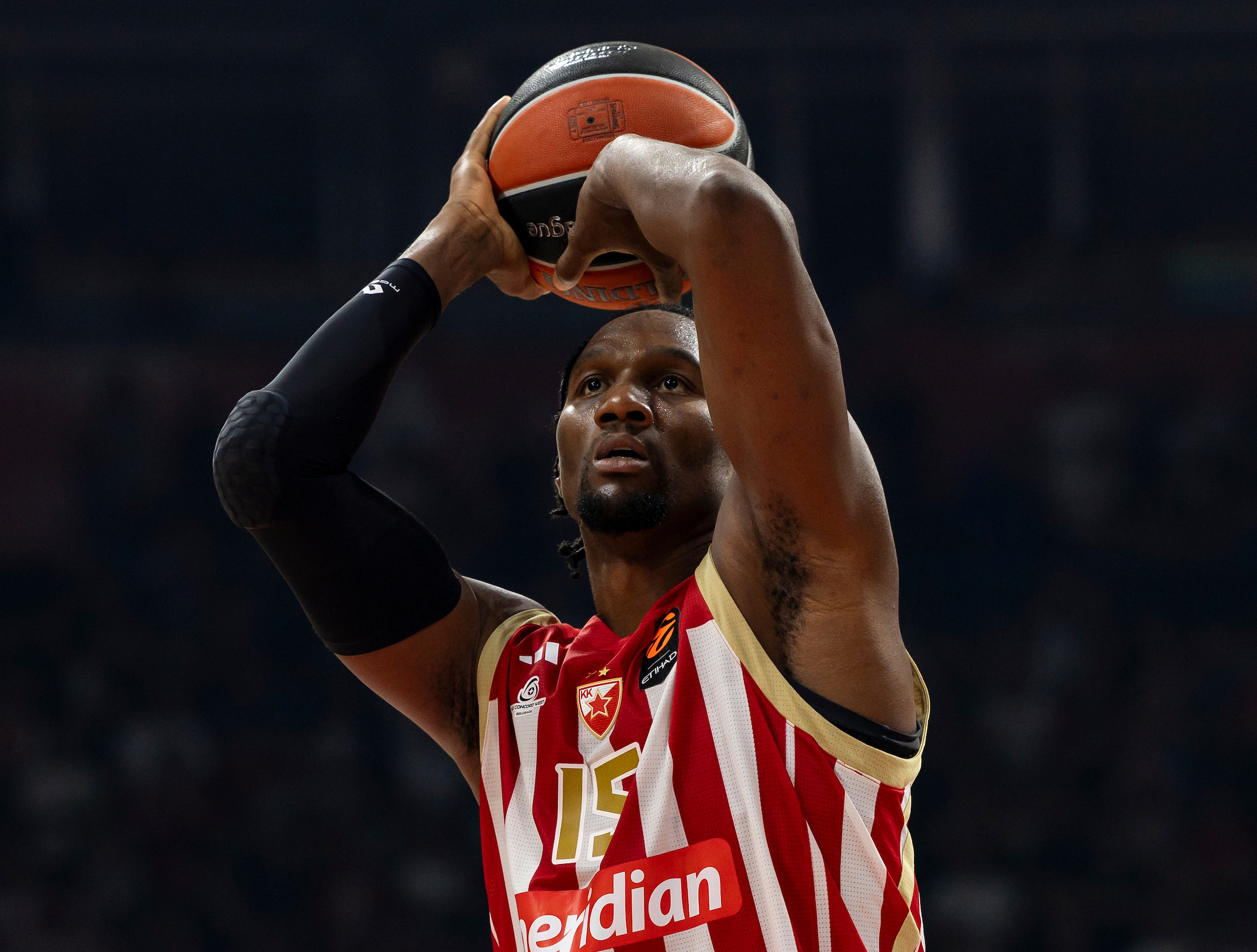 Izundu  Ebuka Rufus, #15 of Crvena Zvezda Meridianbet Belgrade in action