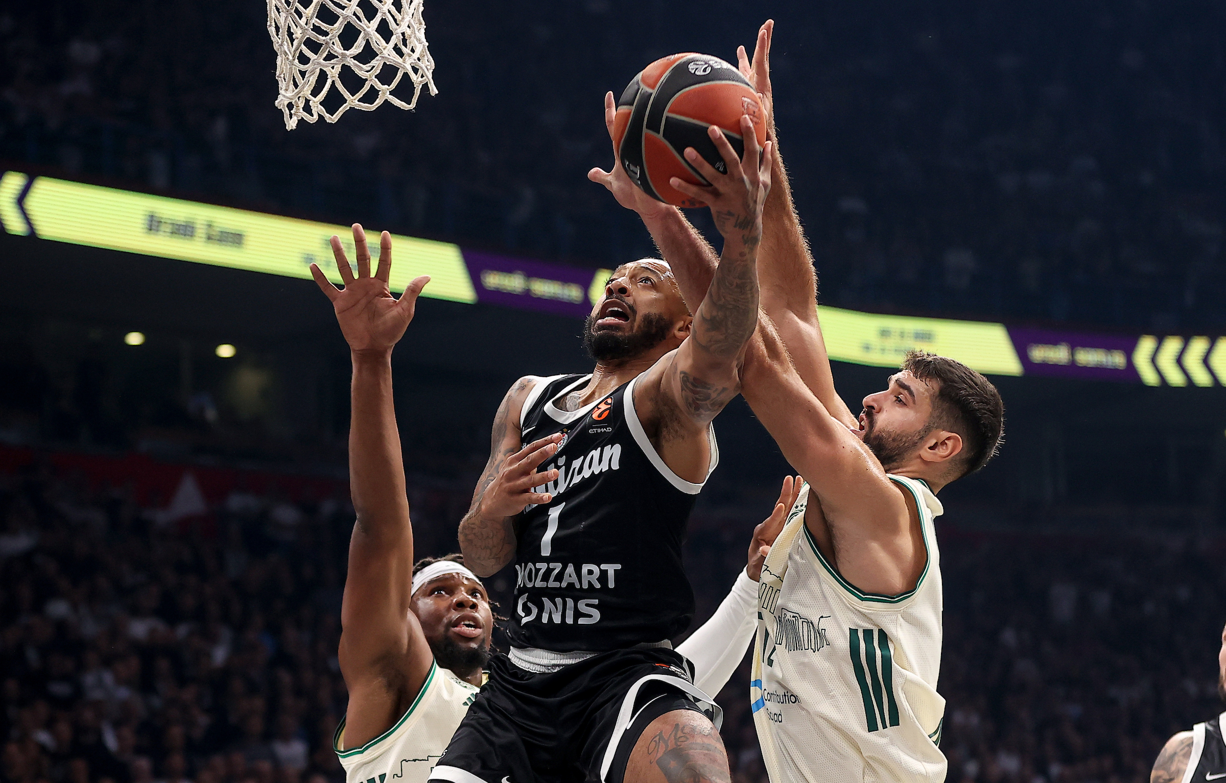 during Partizan v Panathinaikos basketball match of Euroleague season 2026/2027 round 5 at the Belgrade Arena in Belgrade, Serbia on October 13th.( photo by Luka Milosavljevic / STARSPORT © )