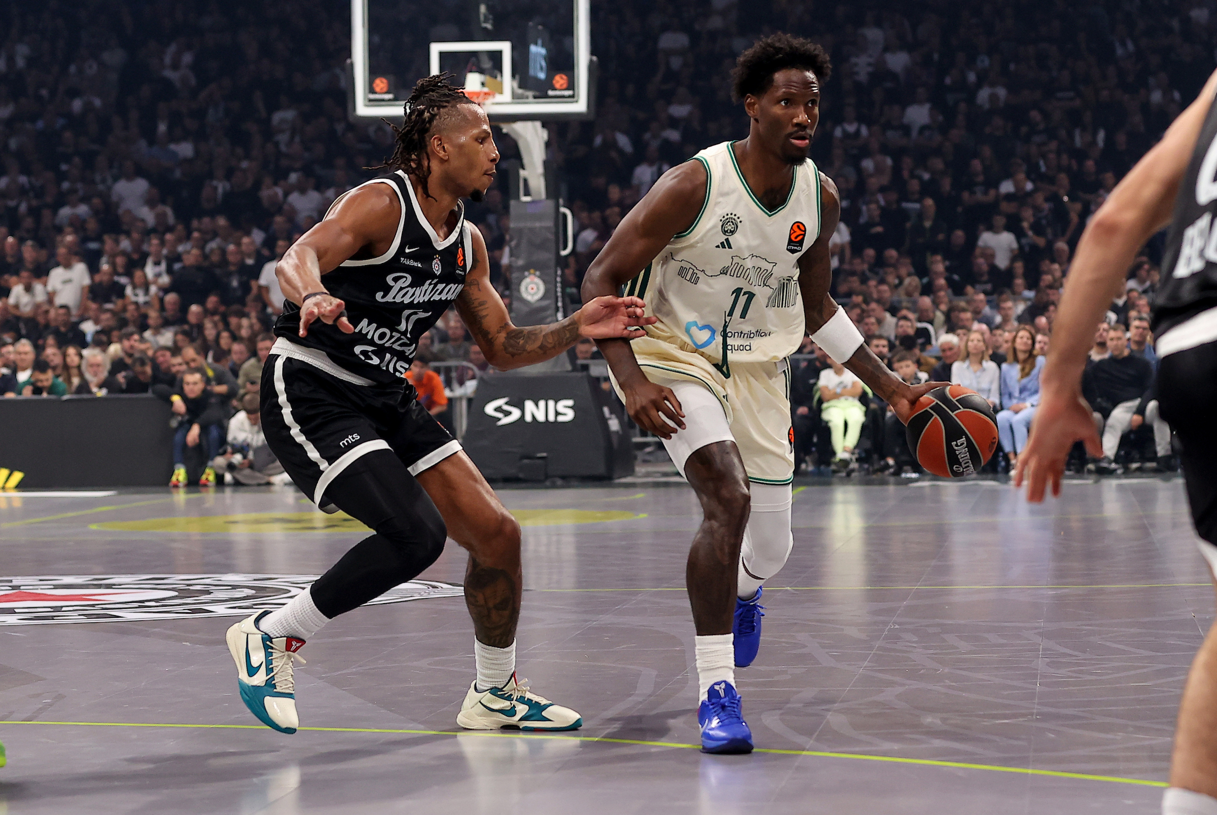during Partizan v Panathinaikos basketball match of Euroleague season 2026/2027 round 5 at the Belgrade Arena in Belgrade, Serbia on October 13th.( photo by Luka Milosavljevic / STARSPORT © )