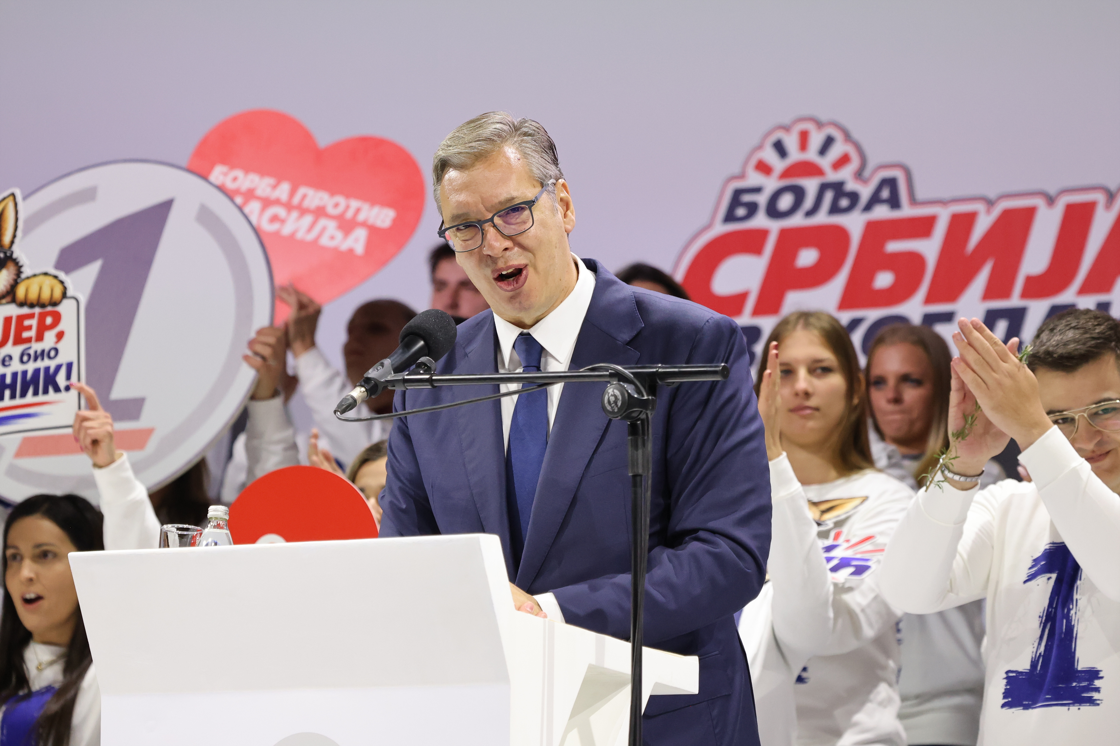 16, oktobar 2026, Novi Sad - Predizborni miting izborne liste "Aleksandar Vucic – Ujedinjena Srbija" odrzan je u Novom Sadu. Photo: M.M./ATAImages