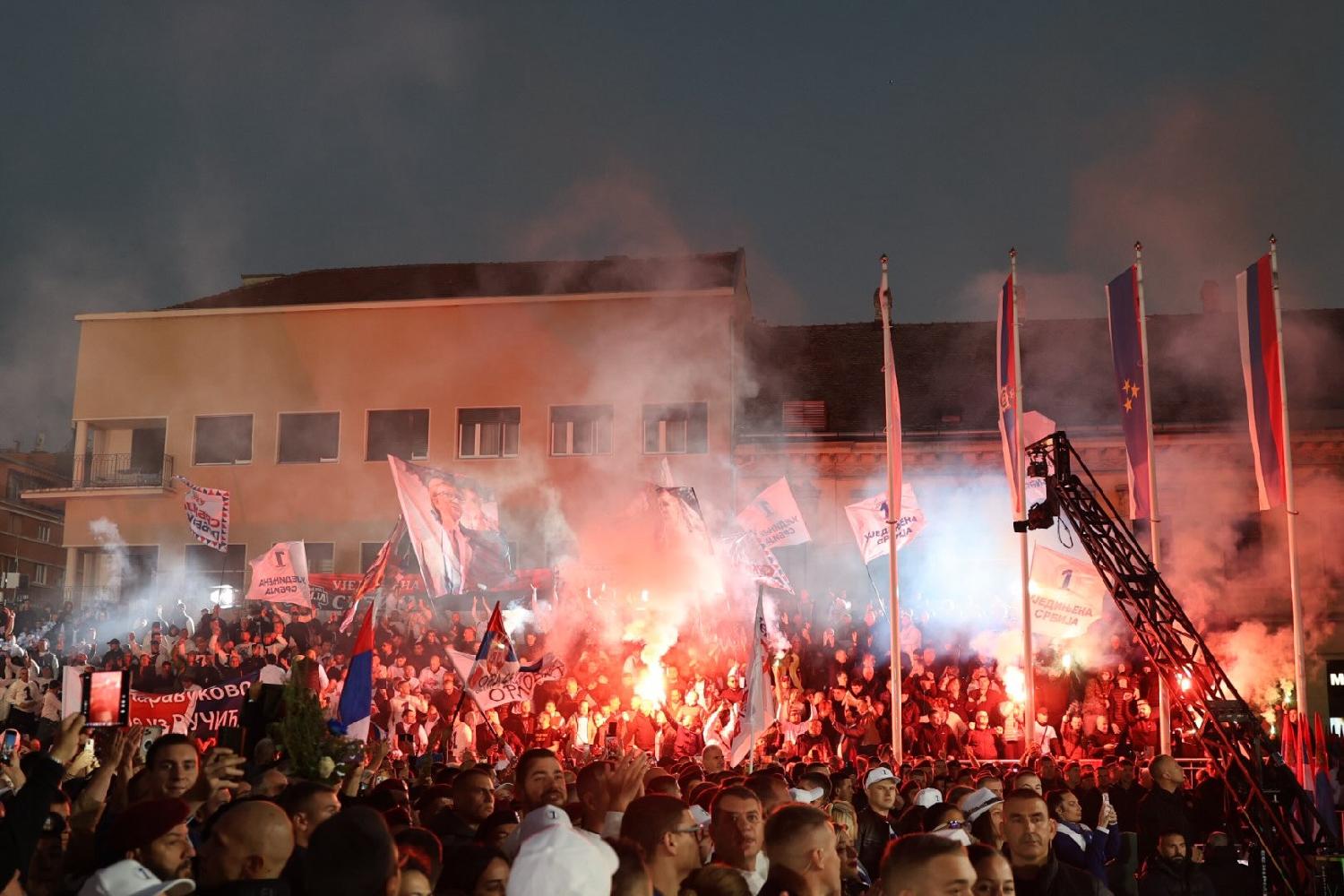 SNS Novi Sad skup miting predizborni Ujedinjena Srbija