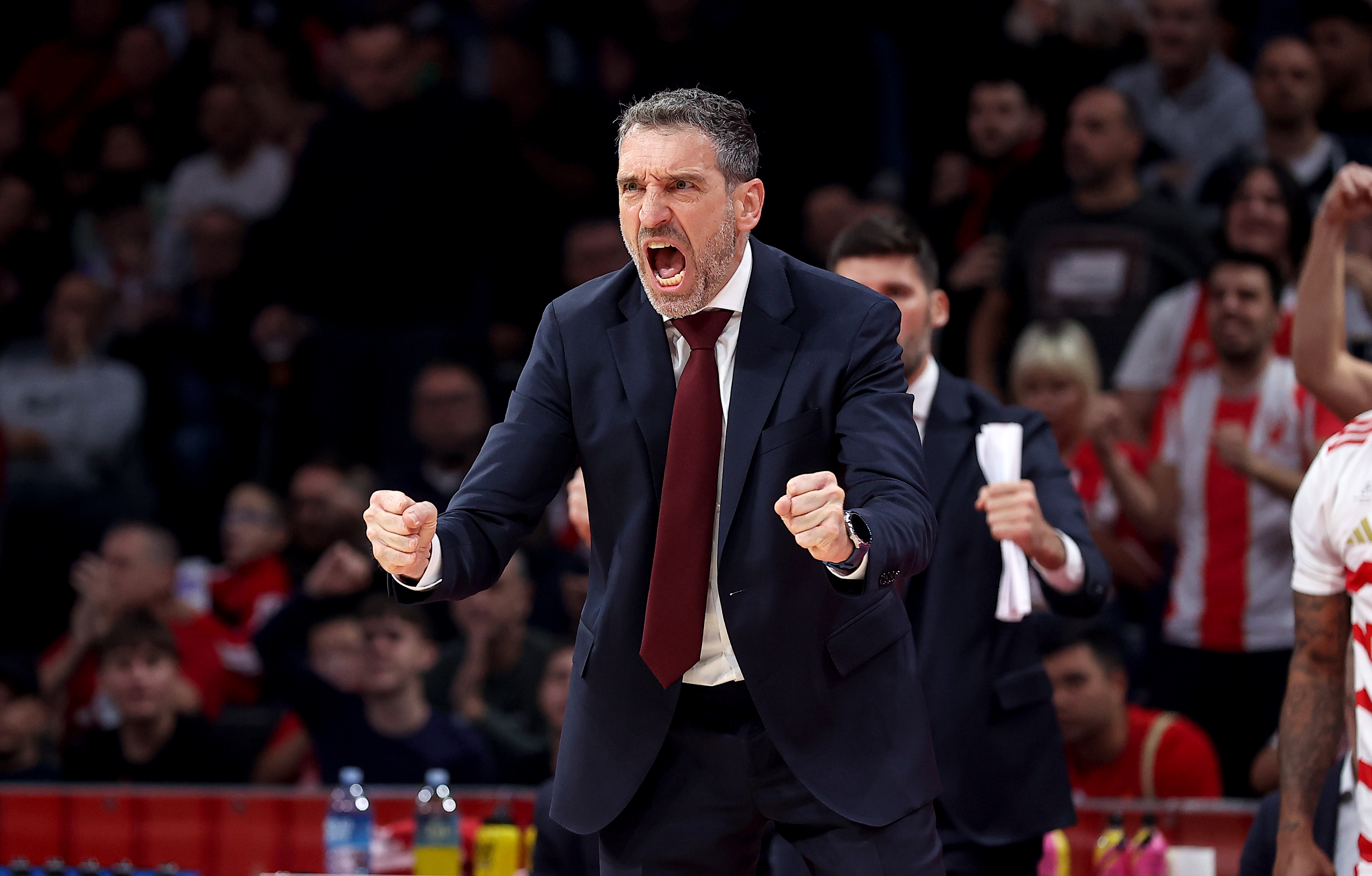 Ibon Navaro during Crvena Zvezda v Paris basketball match