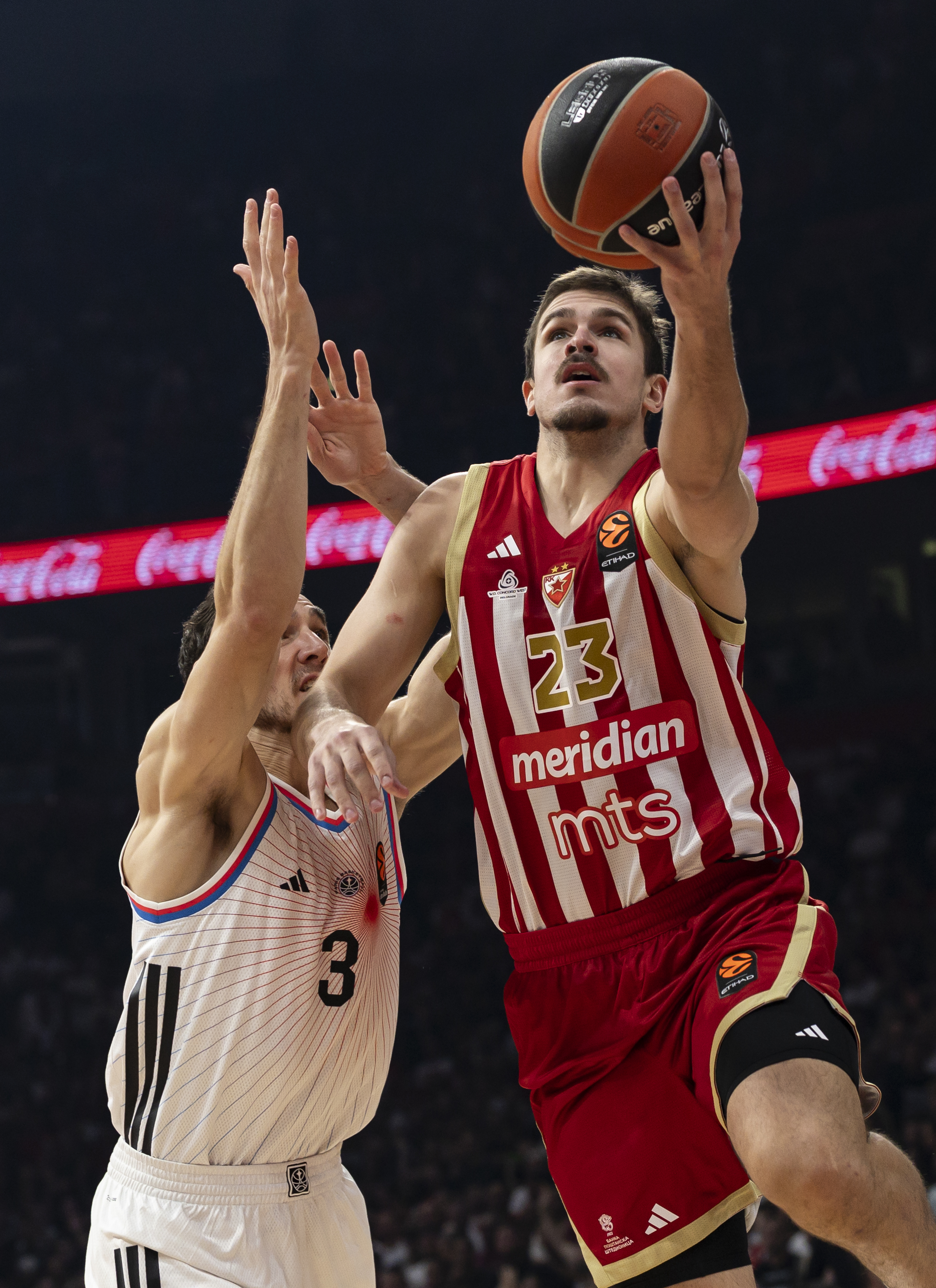 Nikola Đurišić during 2026/2027 EuroLeague Round 6 match between Crvena Zvezda Meridianbet Belgrade and Paris Basketball