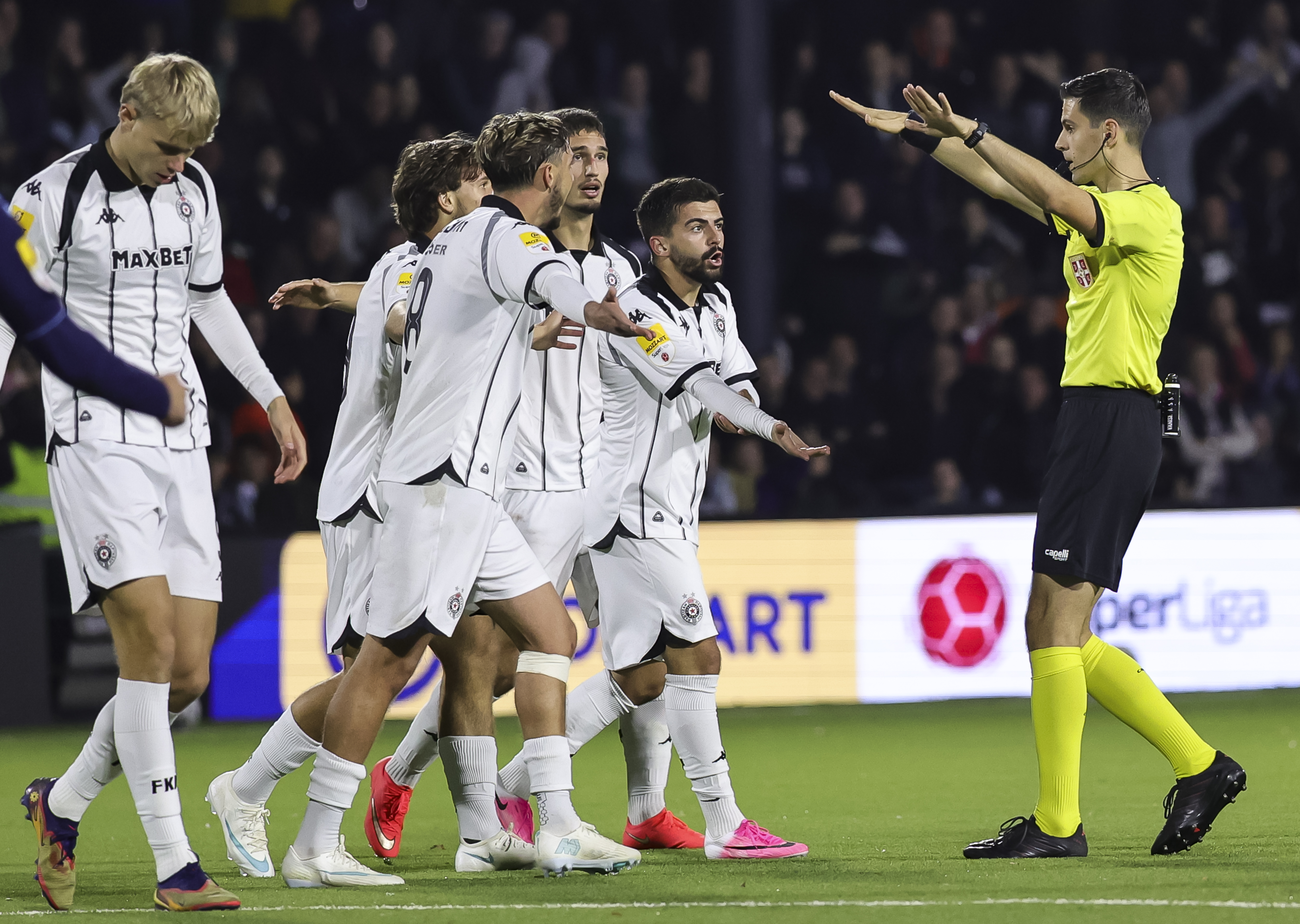 during the Mozzart Super Liga 2026/2027 match between Zeleznicar and Partizan