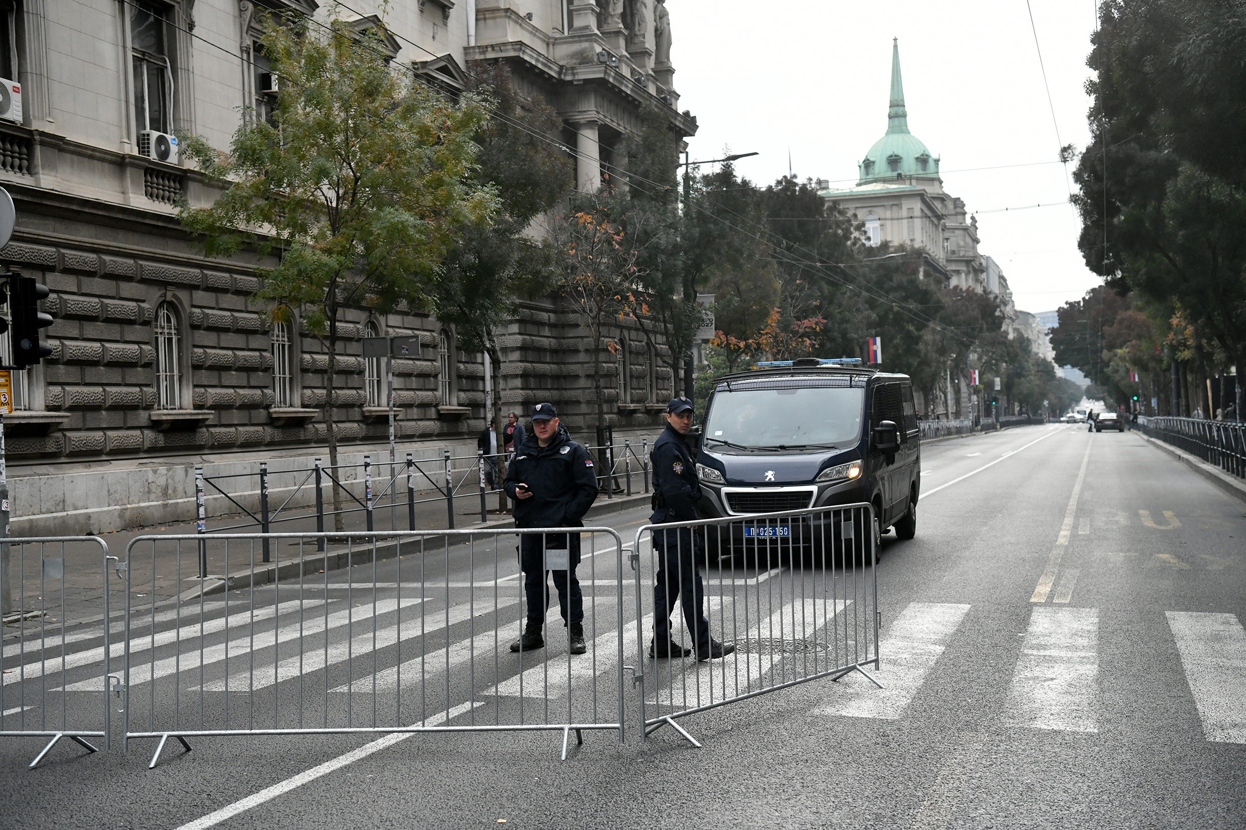 Beograd 25.10.2026, Ulica Kralja Milana, blokirana, policija
