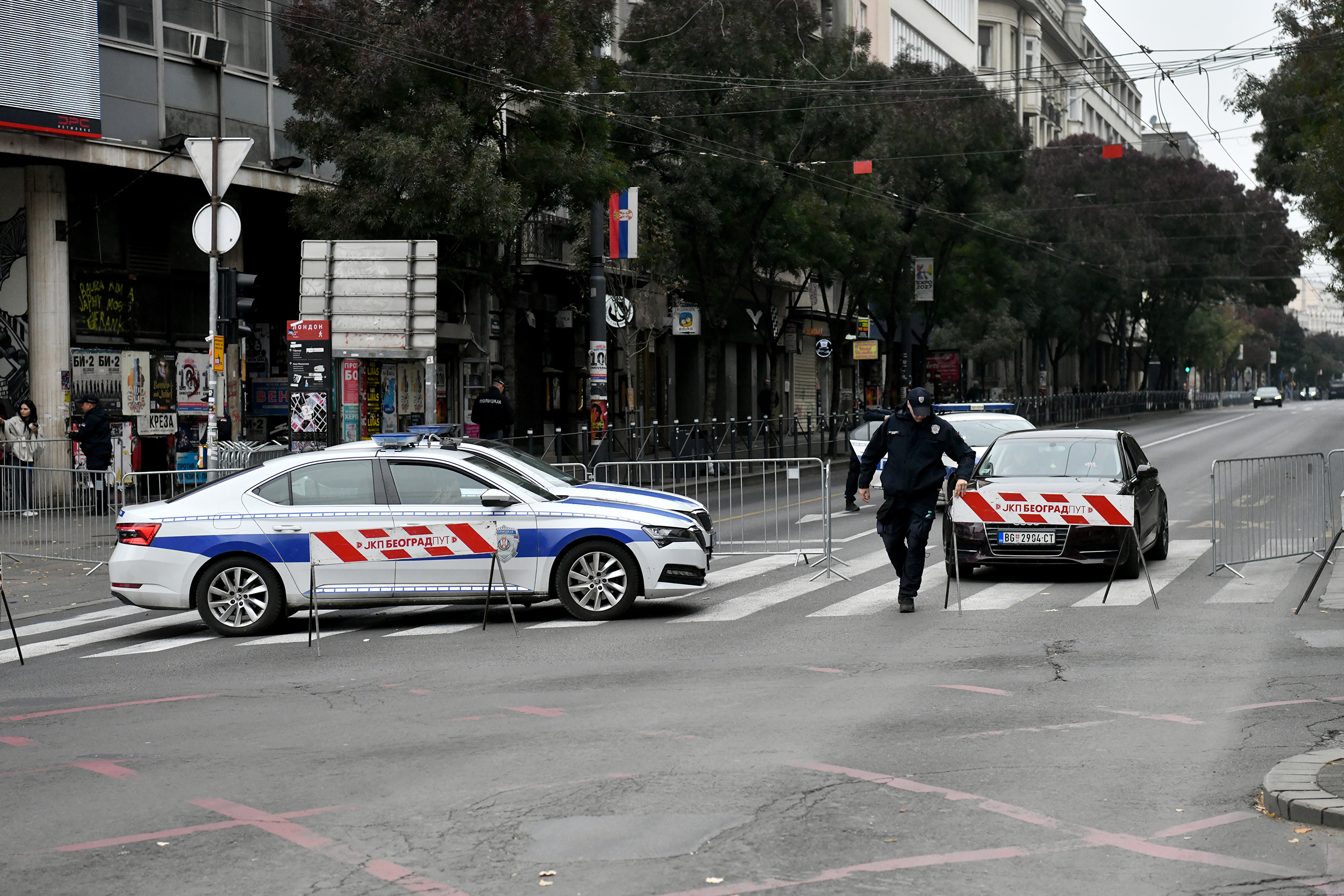 Beograd 25.10.2026, Ulica Kralja Milana, blokirana, policija