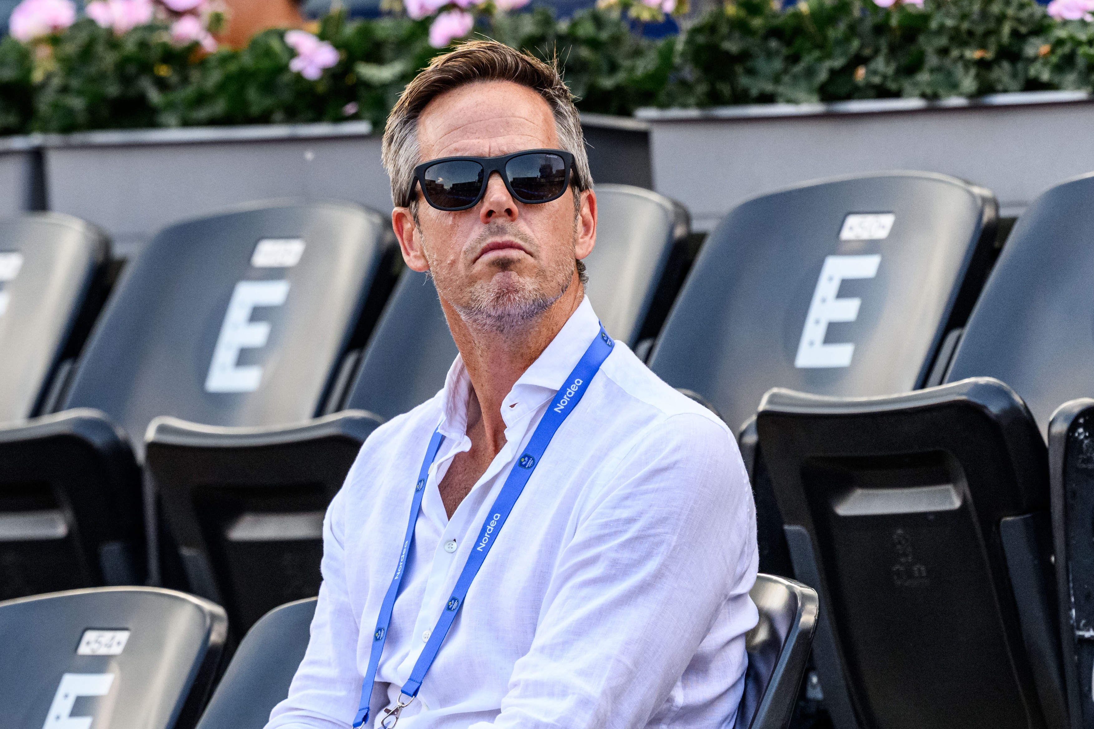 Torunament director Magnus Norman in the stands