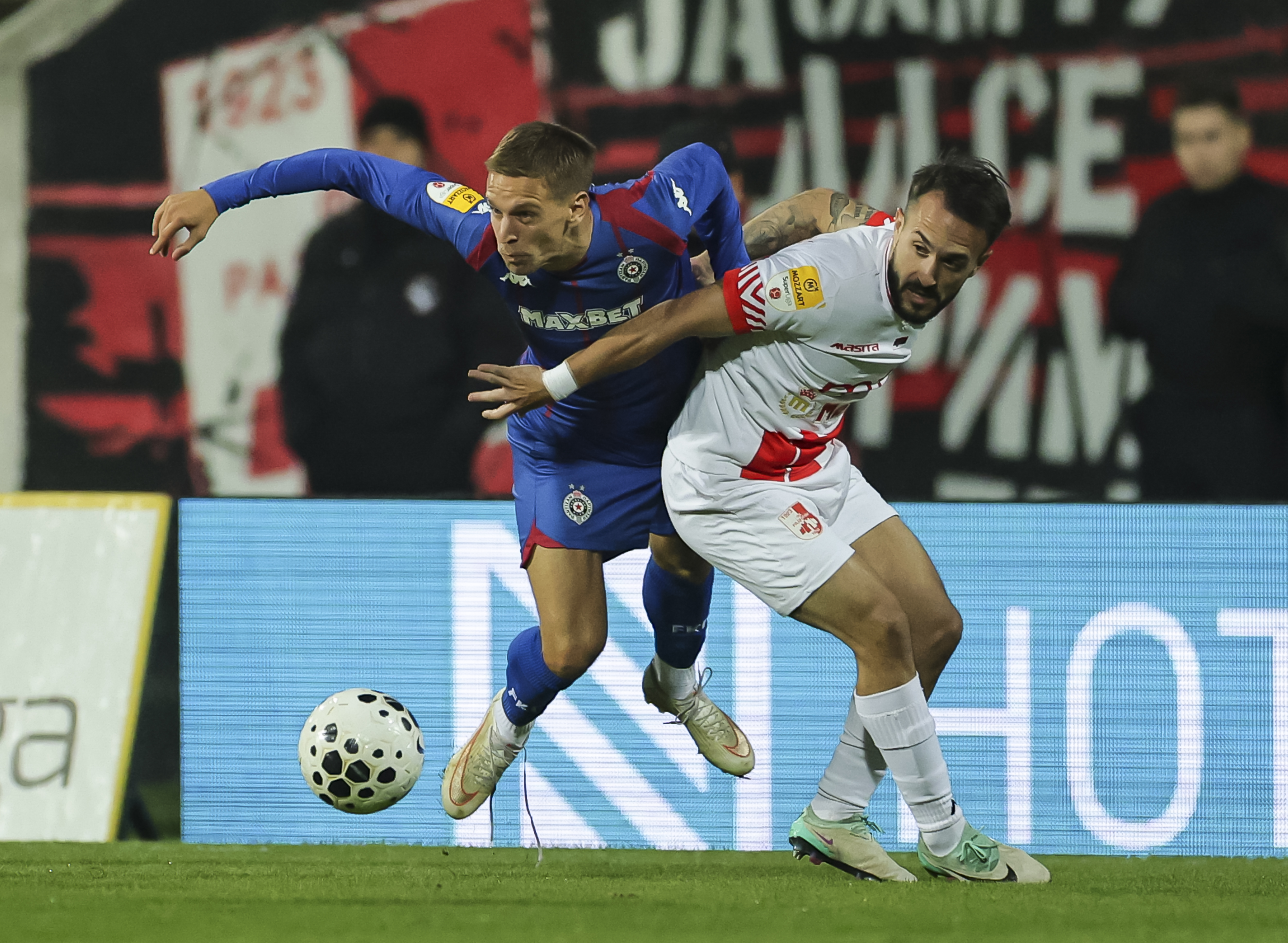 during the Mozzart Super Liga 2026/2027 match between Radnicki Nis and Partizan at stadium Cair on October 28, 2026 in Nis, Serbia. (Photo by Srdjan Stevanovic/Starsport.rs ©)