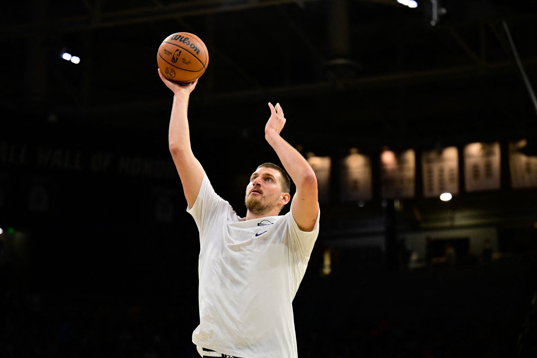 BOULDER, COLORADO - OCTOBER 4: Nikola Jokic #15 of the Denv