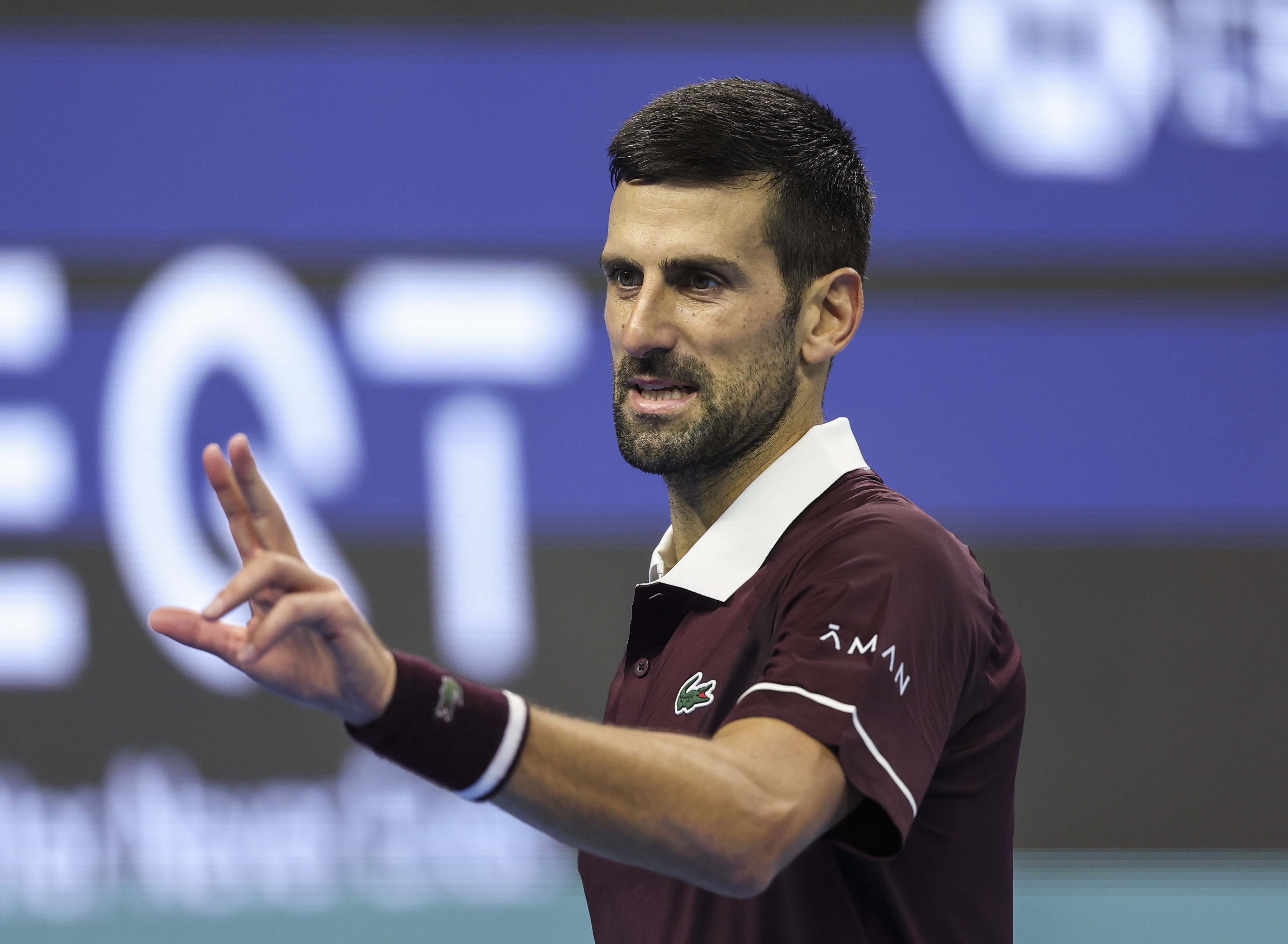 BEIJING, Oct. 6, 2026  -- Novak Djokovic of Serbia