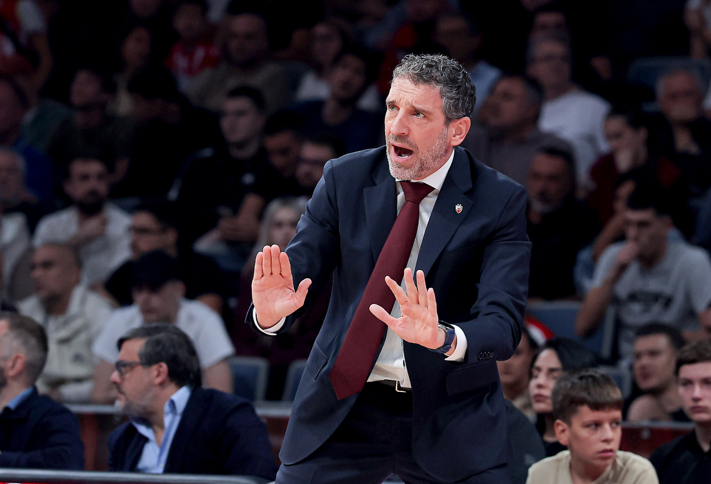 Belgrade, Serbia. 1th Oct, 2026. Crvena Zvezda's head coach Ibon Navarro d