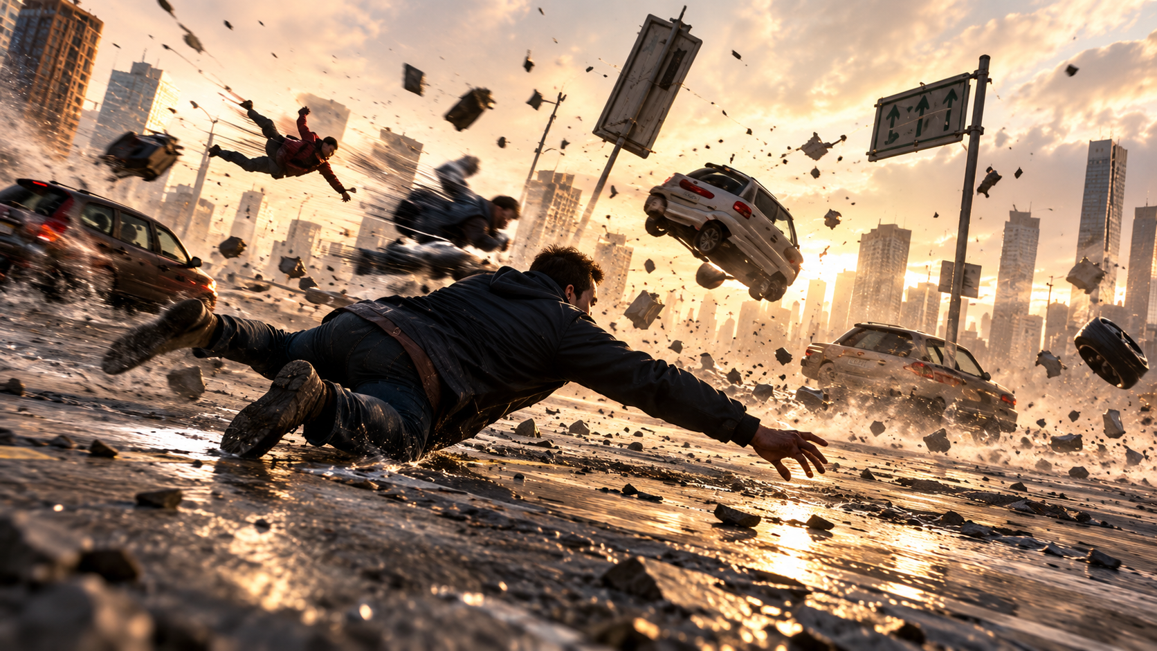 Cinematic Urban Wind Catastrophe