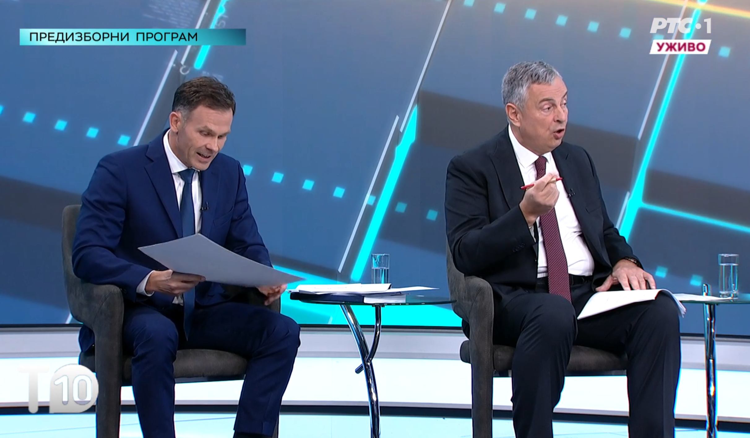 siniša mali i dejan šoškić, rts debata