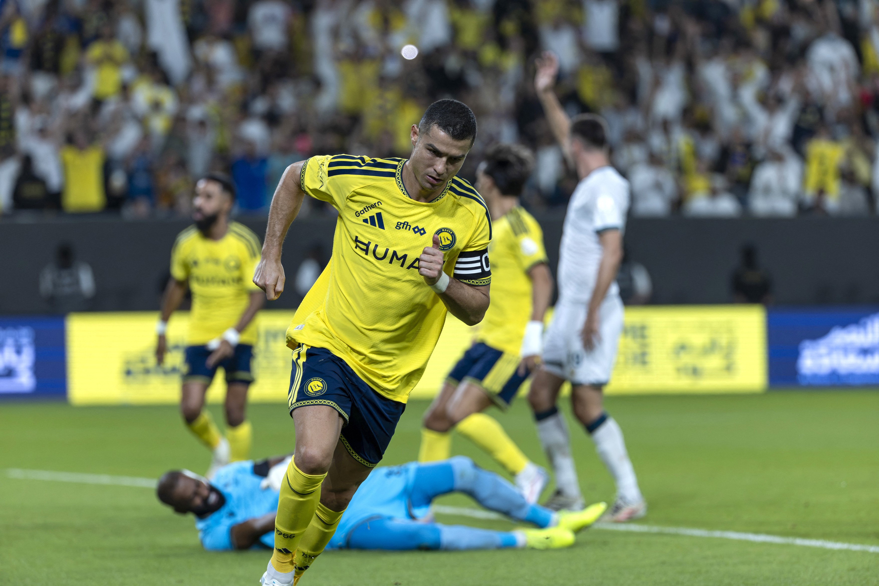 RIYADH, SAUDI ARABIA - OCTOBER 9: Cristiano Ronaldo of Al-Nassr in action
