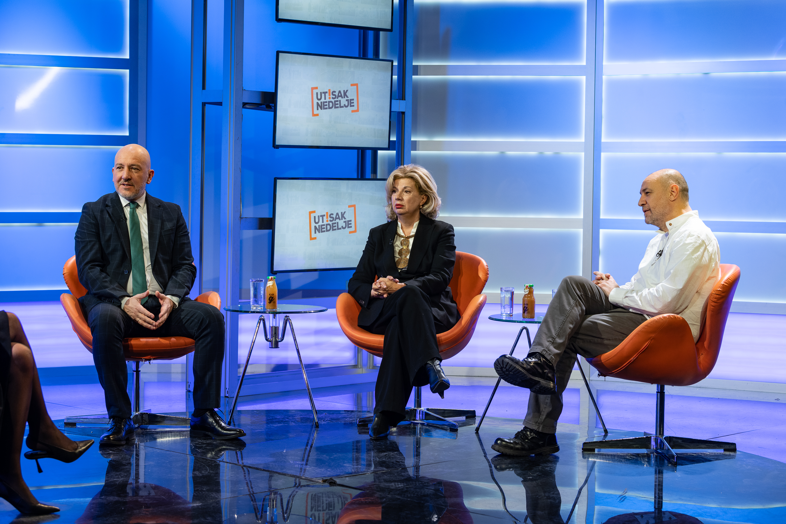 Utisak nedelje  1.02.2026. Miodrag Majić, sudija Apelacionog suda u Beogradu, Violeta Beširević, profesorka ustavnog prava Pravnog fakulteta Univerziteta UNION u Beogradu, Vuk Cvijić, novinar RADAR-a
