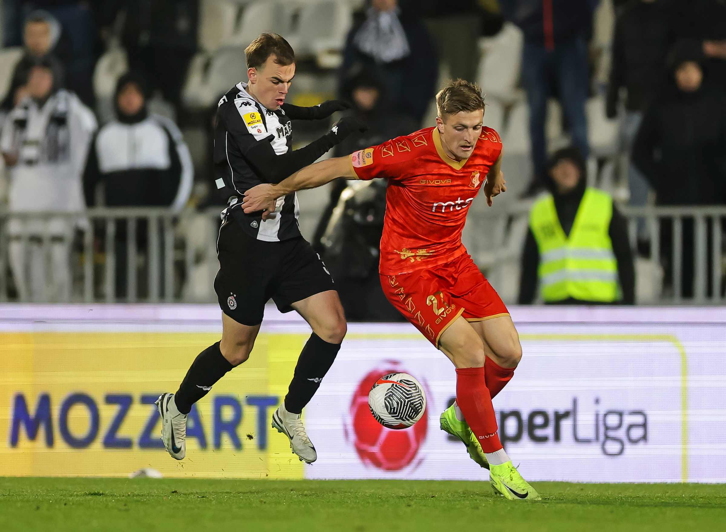 Dragan Cubra (R) of Napredak