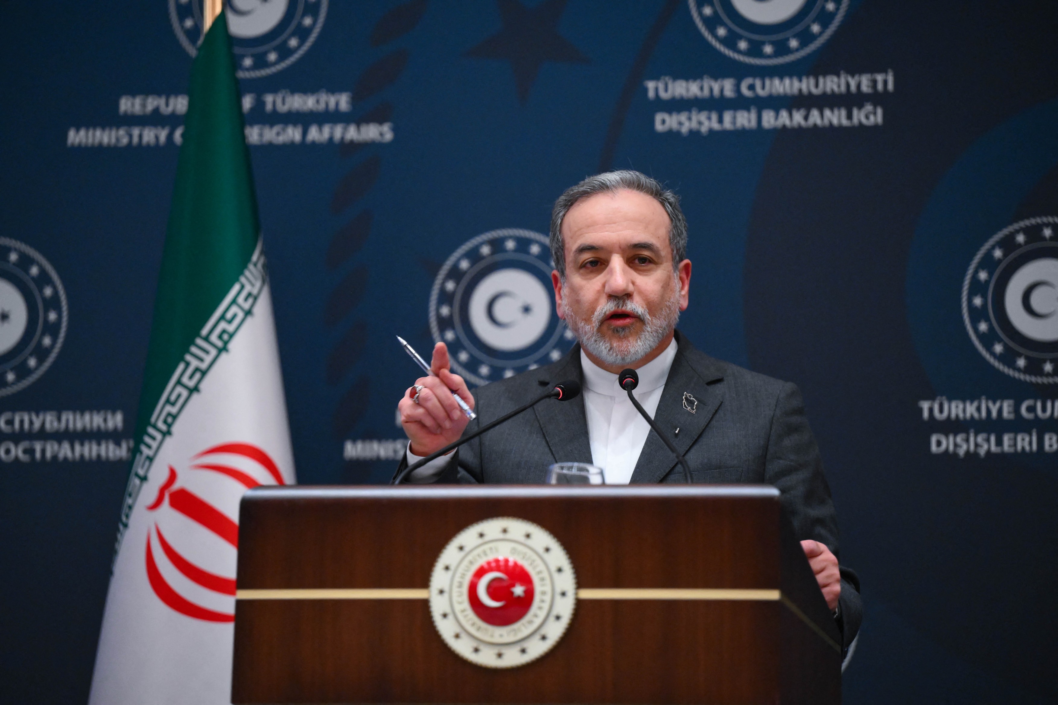 ISTANBUL, TURKIYE - JANUARY 30: Iranian Foreign Minister Abbas Araghchi