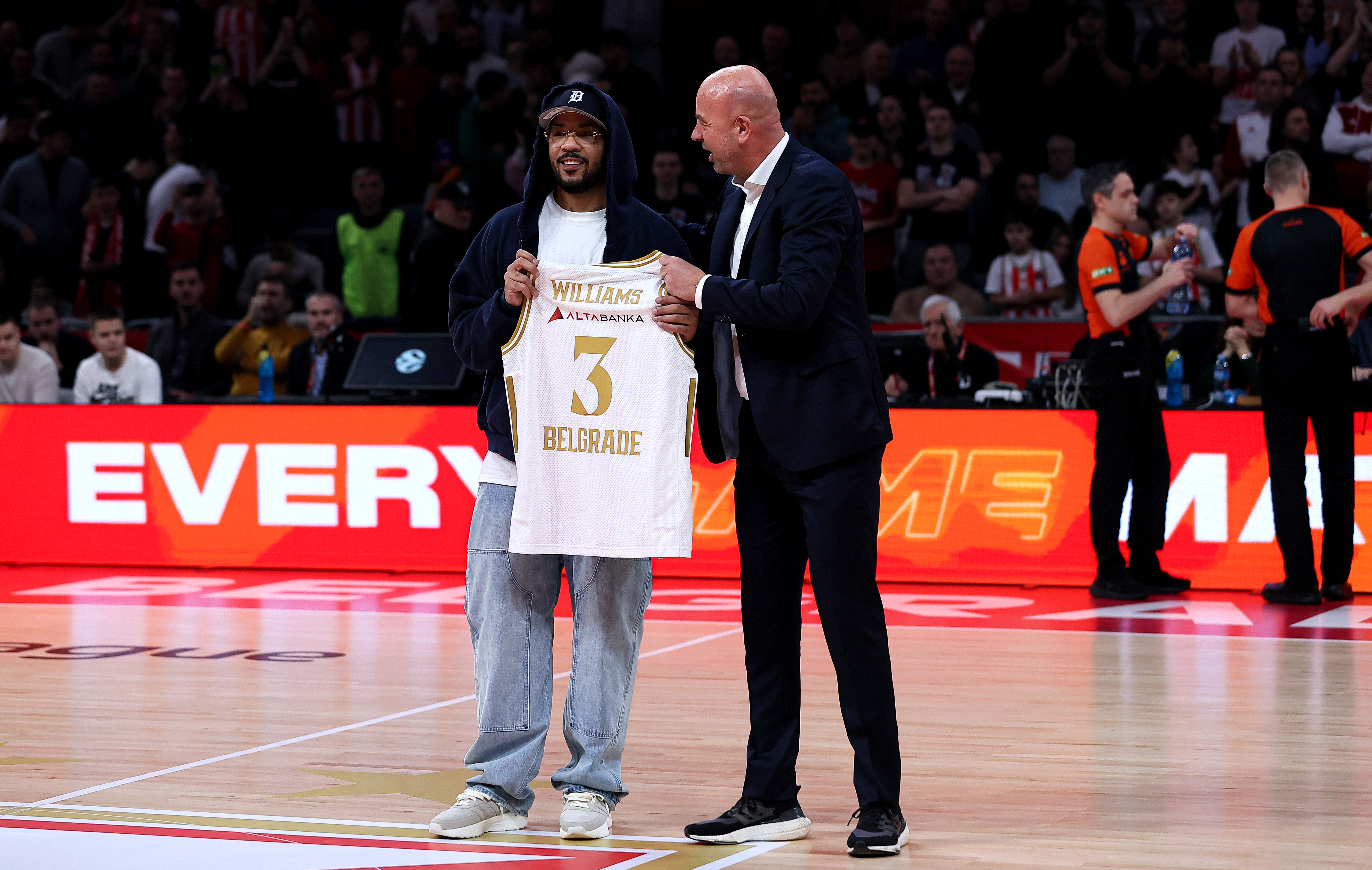 during Crvena Zvezda v Maccabi Tel Aviv basketball match of Euroleague 2025/2026 round 27. on February 6. 2026. in Belgrade, Serbia.(photo by Luka Milosavljevic/STARSPORT ©)
