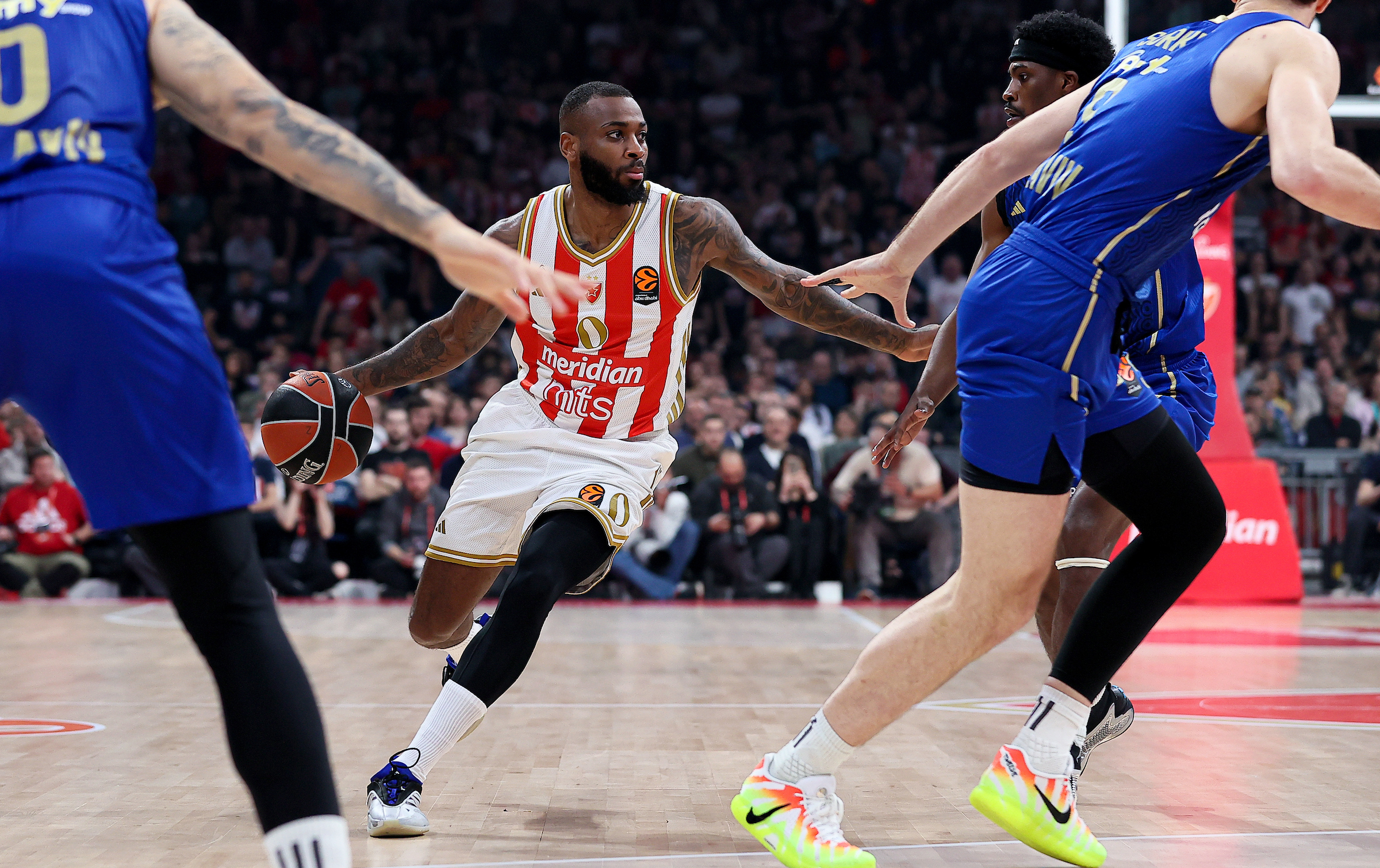 during Crvena Zvezda v Maccabi Tel Aviv basketball match of Euroleague 2025/2026 round 27. on February 6. 2026. in Belgrade, Serbia.(photo by Luka Milosavljevic/STARSPORT ©)