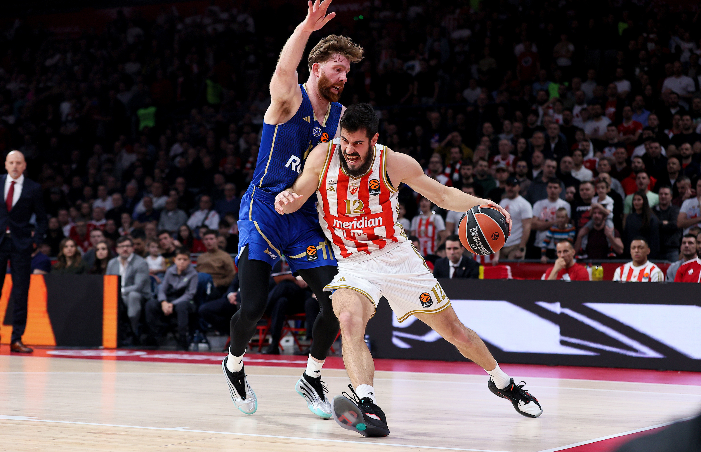 during Crvena Zvezda v Maccabi Tel Aviv basketball match of Euroleague 2025/2026 round 27. on February 6. 2026. in Belgrade, Serbia.(photo by Luka Milosavljevic/STARSPORT ©)