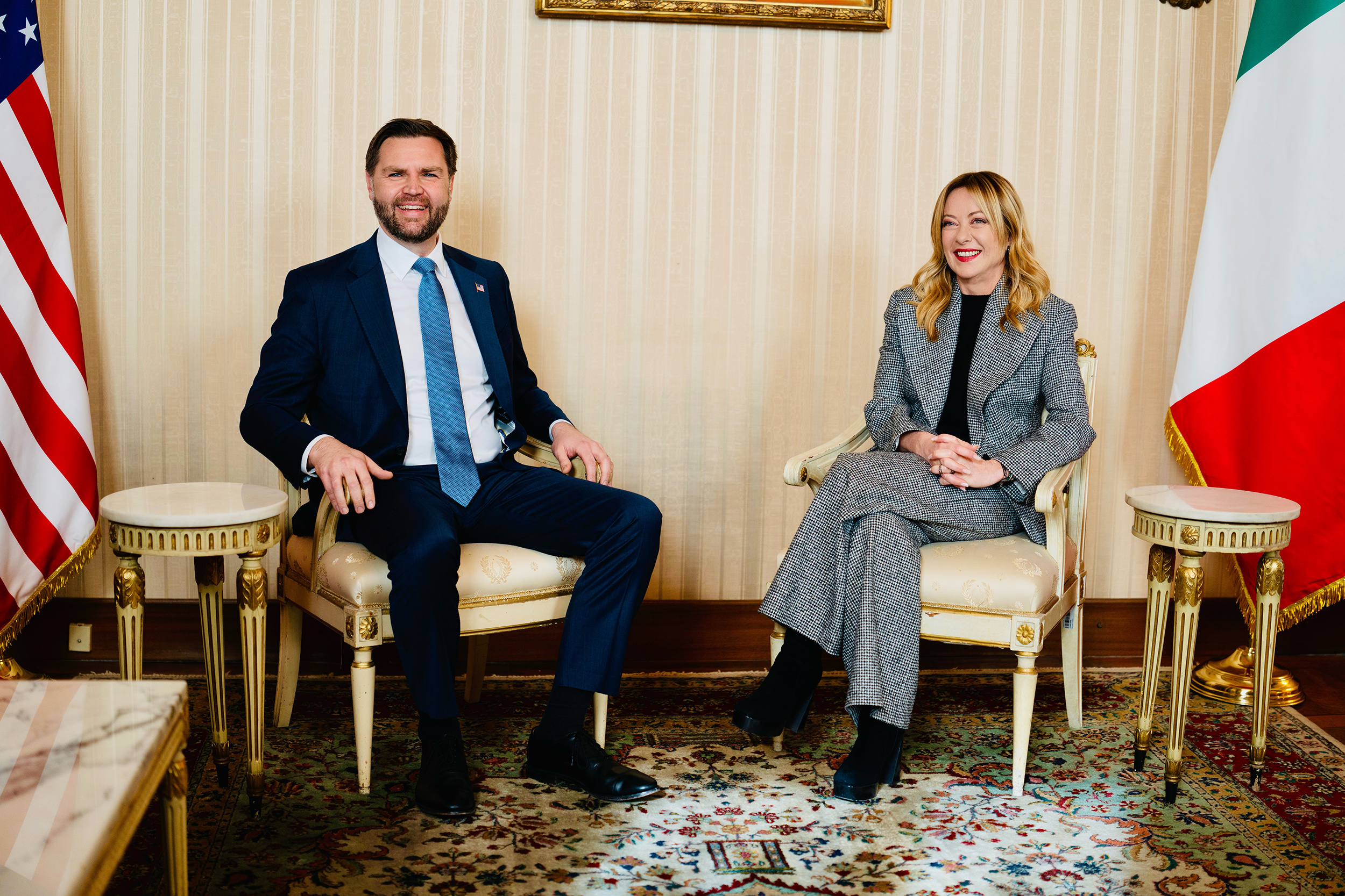 Milan, Milan Cortina 2026 Olympic Games, Prime Minister Giorgia Meloni meets with V