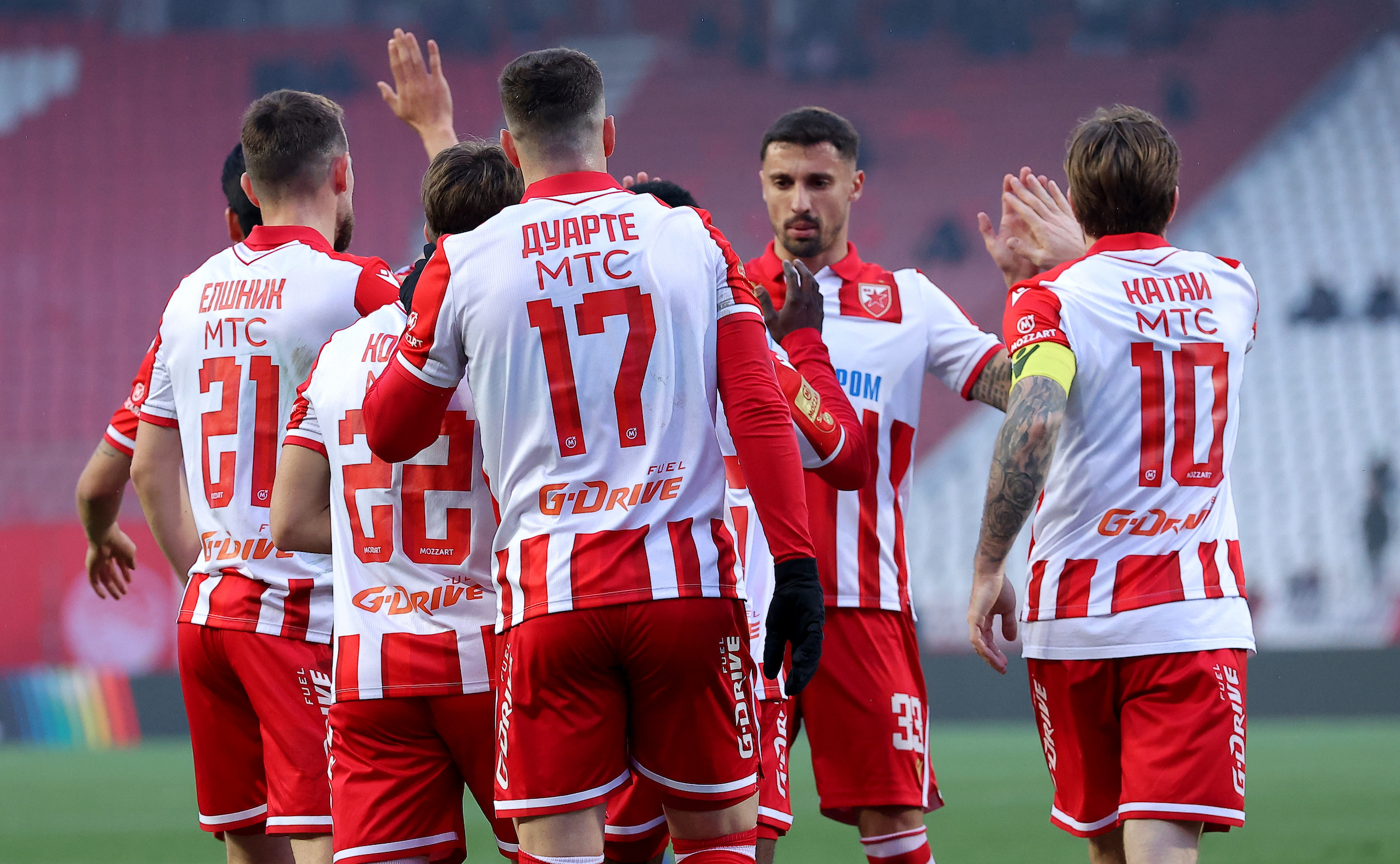 Belgrade, Serbia. 7th Feb, 2026. Crvena Zvezda's  during Serbian Superleague football match between Crvena Zvezda (Red Star) and Novi Pazar on February 7. 2026. in Belgrade, Serbia.(photo by Pedja Milosavljevic/STARSPORT ©)