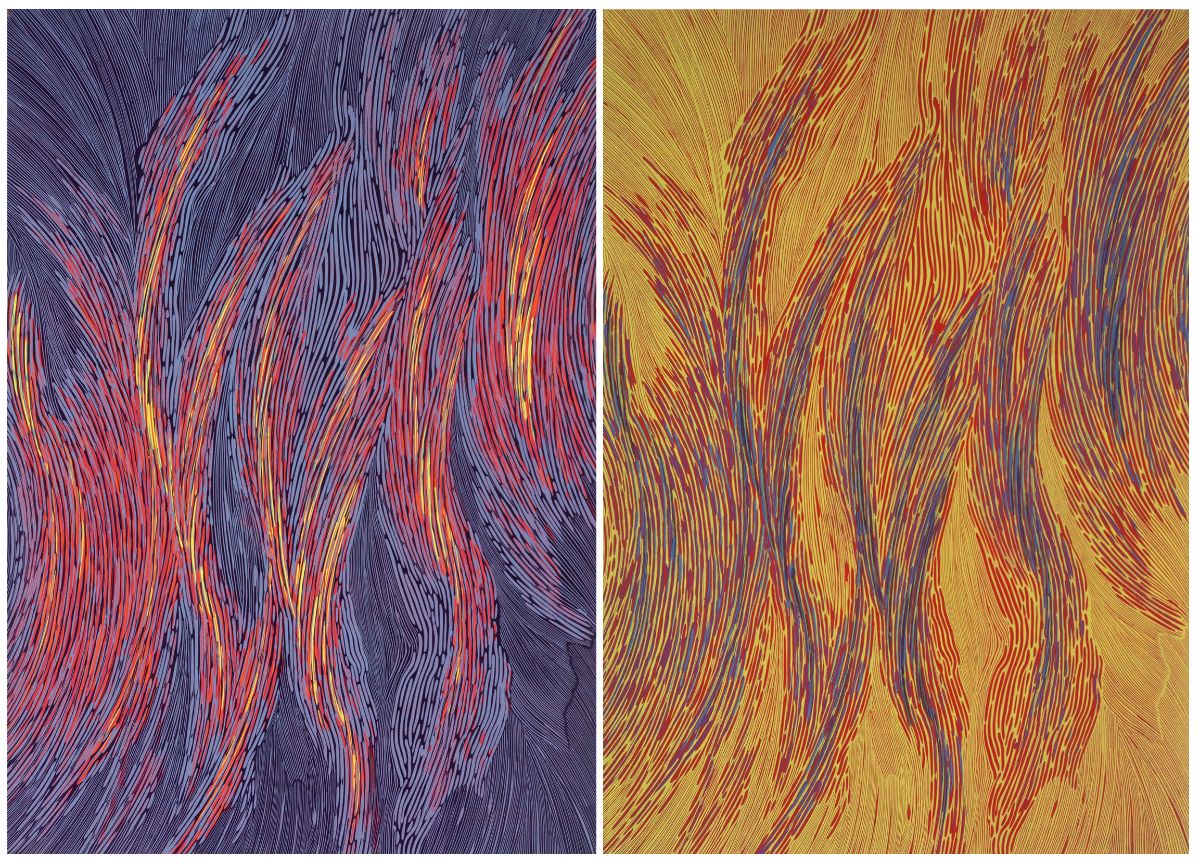 Ernesto Alva Franko-Bljesak, diptih.jpg, Savremena meksička grafika u Institutu Servantes