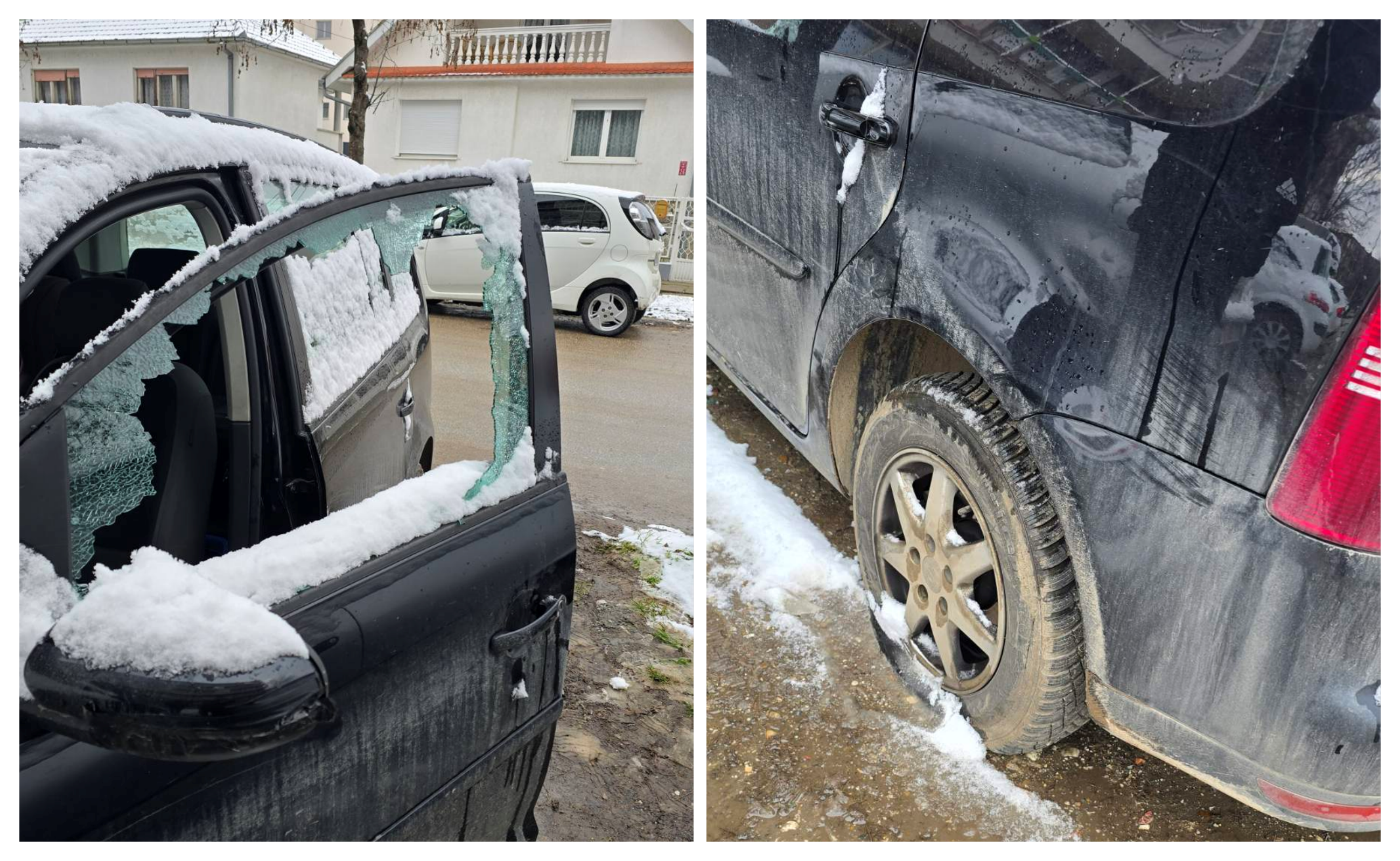 Kragujevčaninu Stevanu Mihailoviću oštetili auto zbog podrške studentima, Stevan Mihailović, oštećen autocollage.png