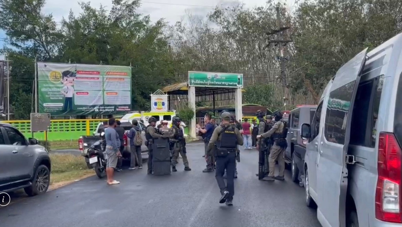 emergency personnel at a school where a shooting took place in the Hat Yai district of Songkhla province, Thailand, Feb. 11, 2026. Credit line: Sun Weitong / Xinhua News / Profimedia