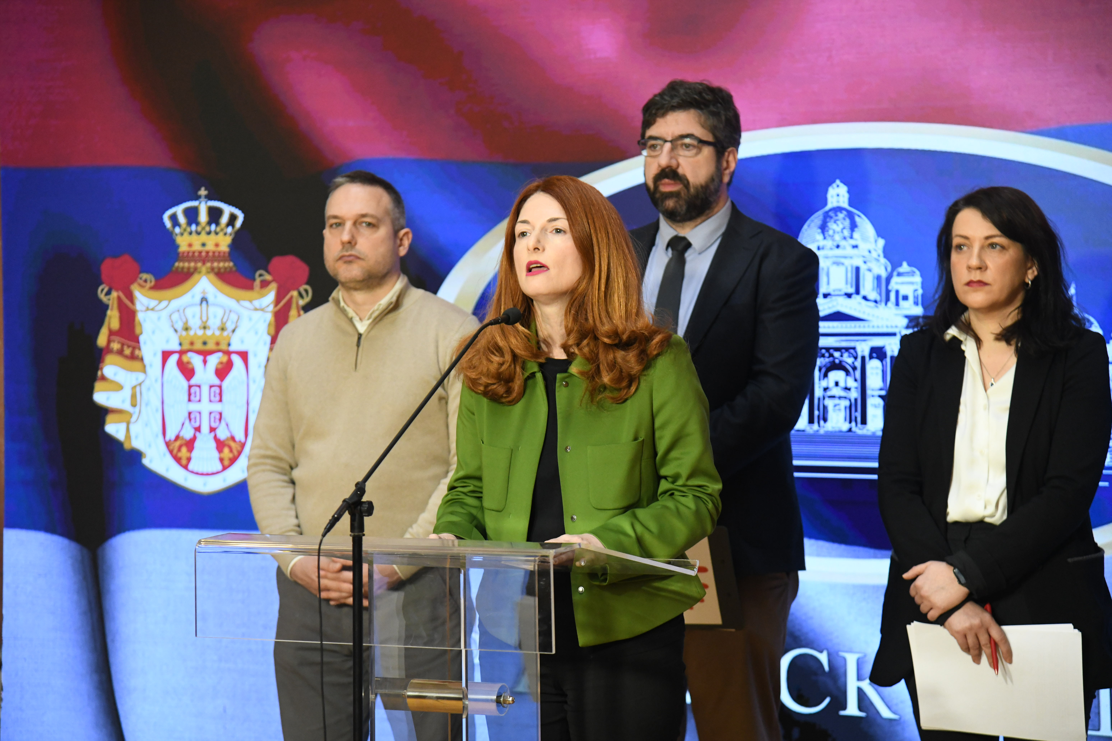 Biljana Đorđević Konferencija za medije poslanicke grupe Zeleno-levi front
