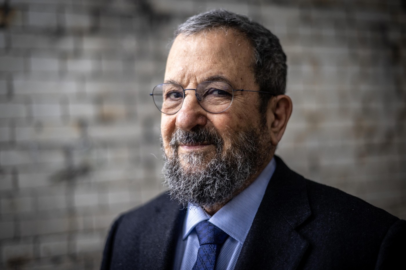 February 11, 2024 Portraits of the former Israel Prime Minister Ehud Barak